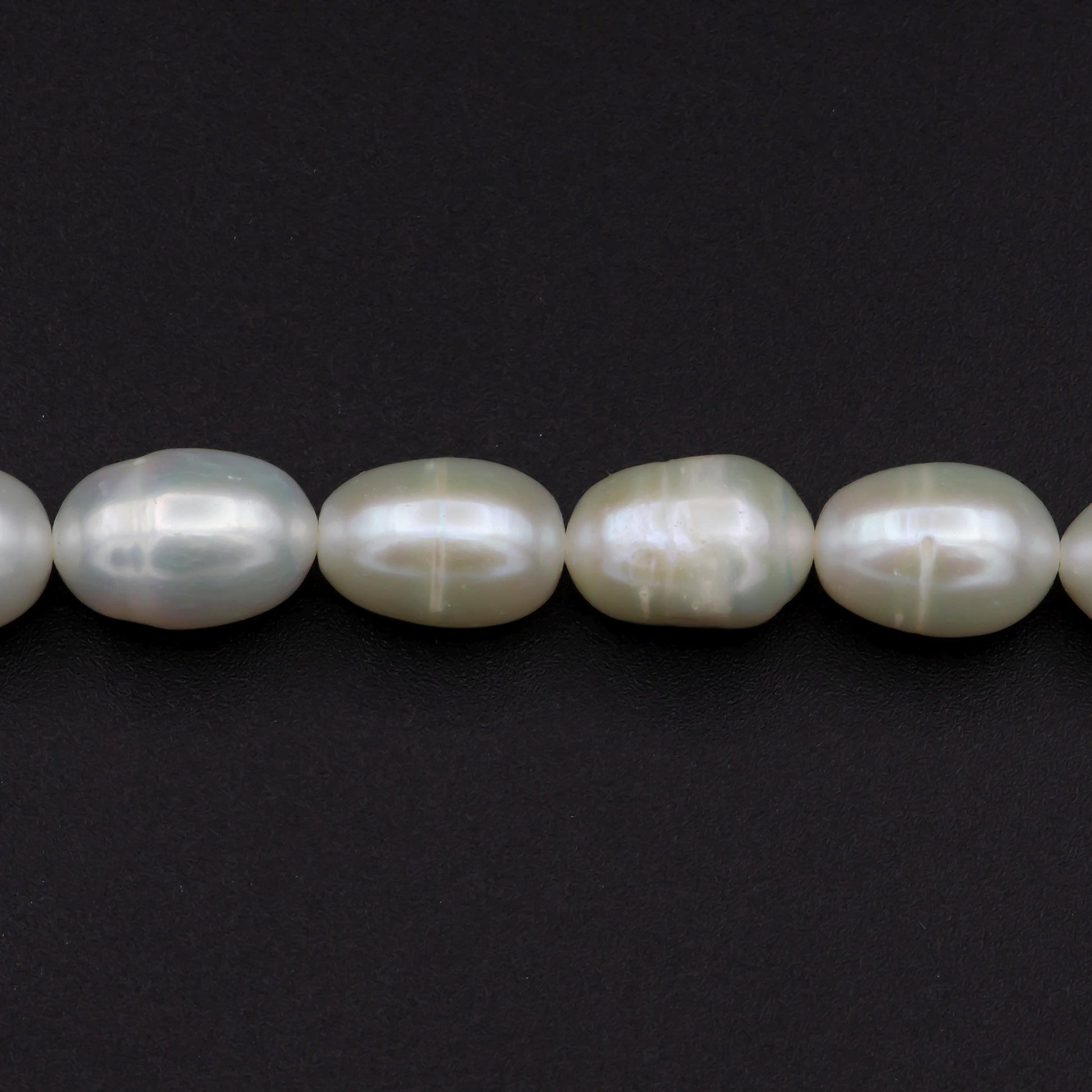 Aaa 8.2 - 9.1mm white oval freshwater pearls,high quality,white rice pearl,full strand,freshwater pearl rice beads wa-577