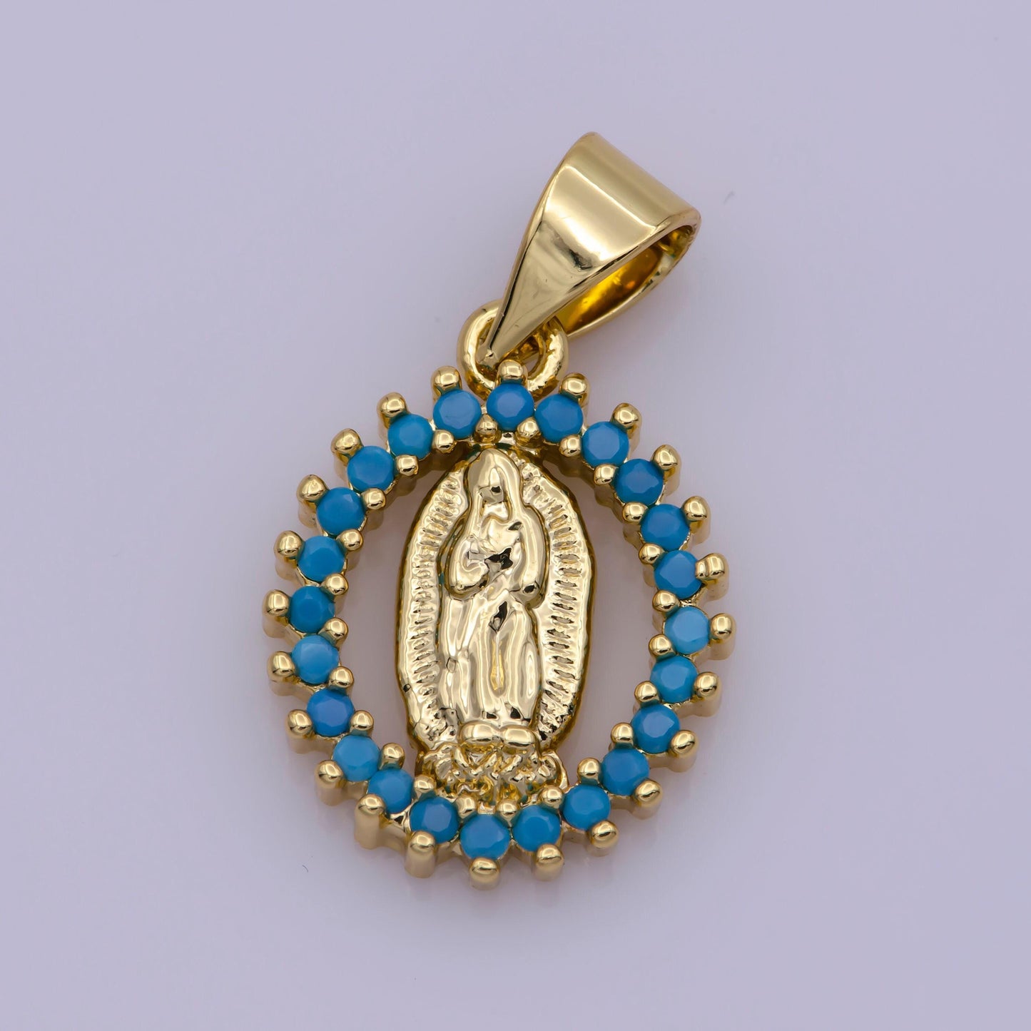 14k gold filled virgin mary pendant necklace micro pave virgen de guadalupe pendant for religious jewelry supply i-002 i-901~i-904 n-1406
