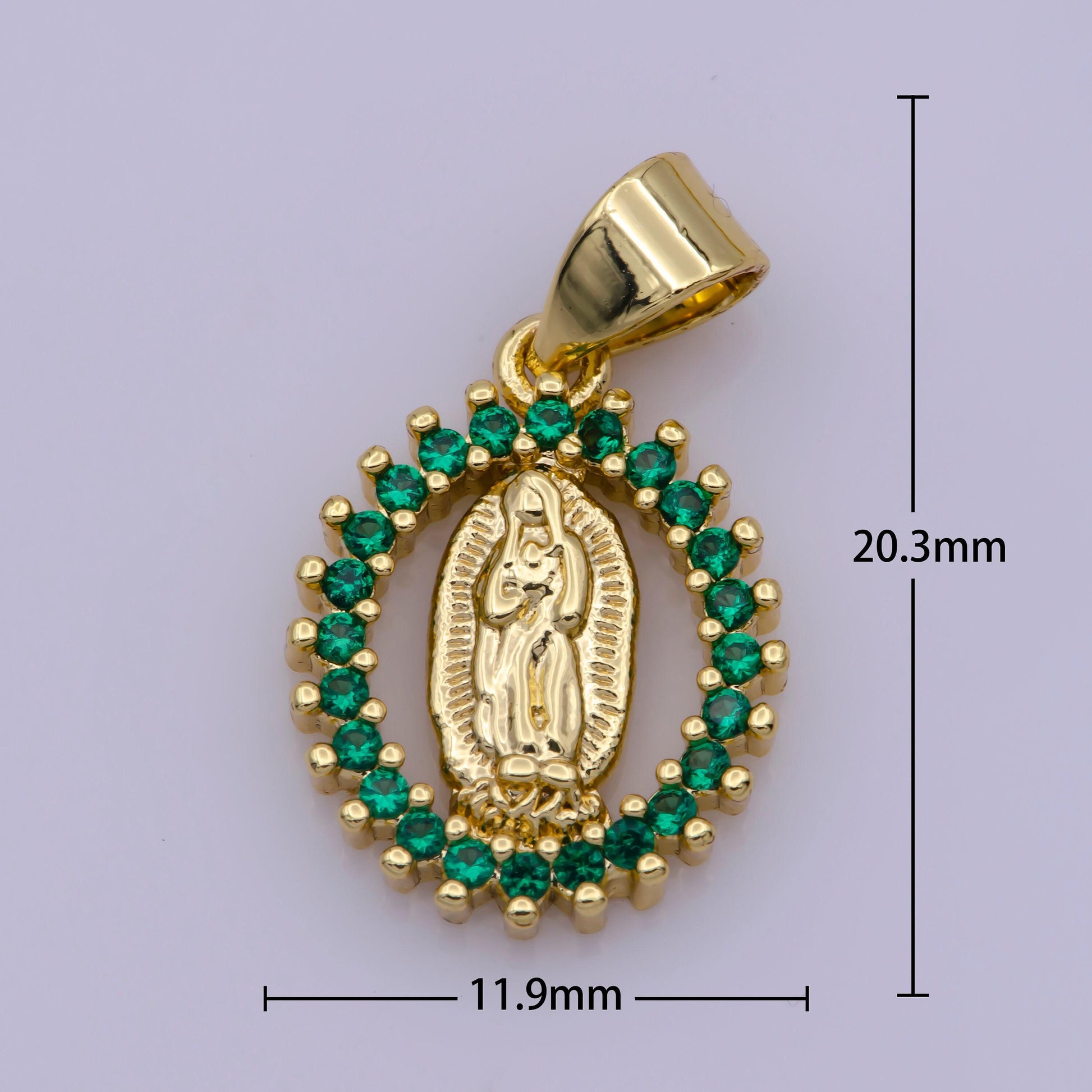 14k gold filled virgin mary pendant necklace micro pave virgen de guadalupe pendant for religious jewelry supply i-002 i-901~i-904 n-1406
