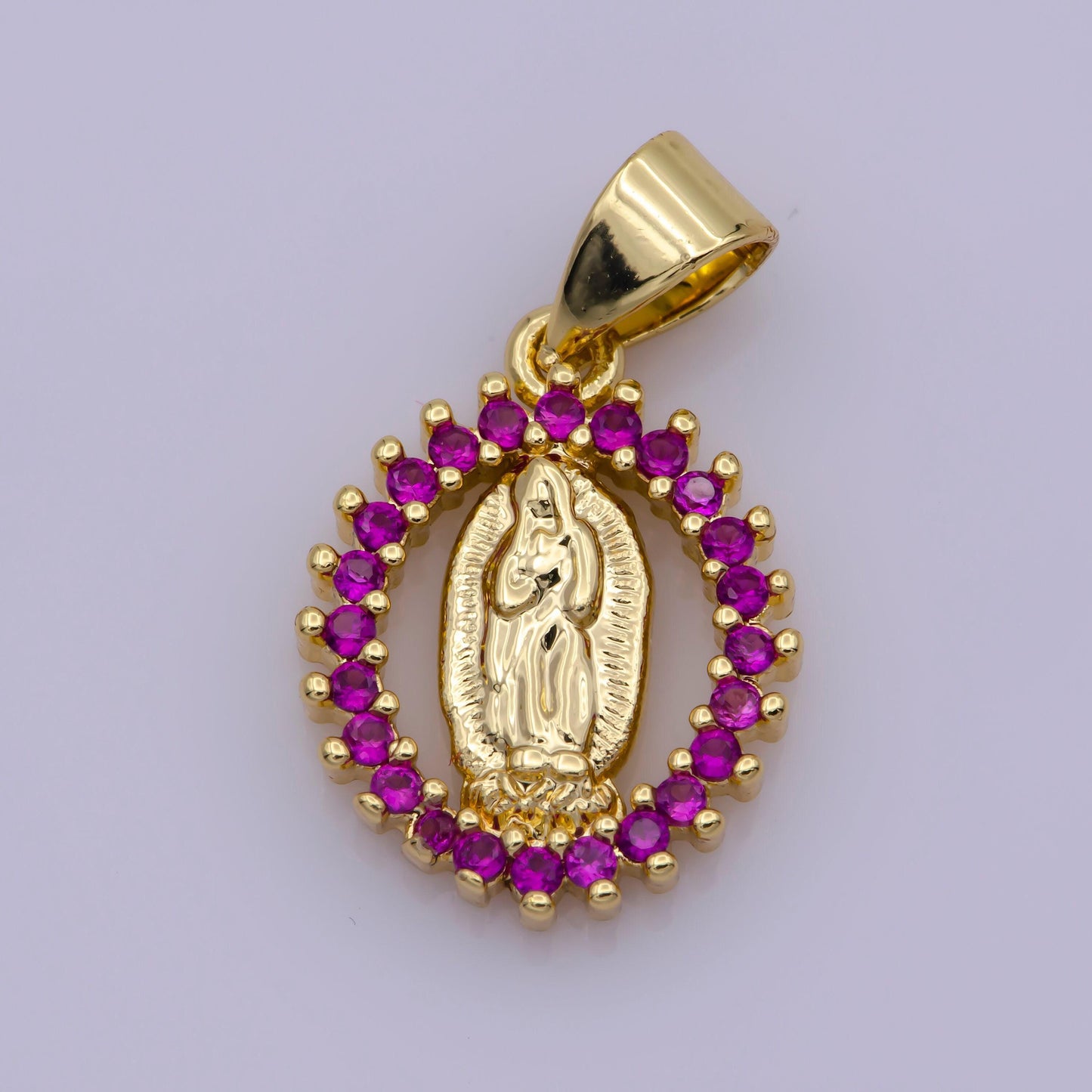 14k gold filled virgin mary pendant necklace micro pave virgen de guadalupe pendant for religious jewelry supply i-002 i-901~i-904 n-1406
