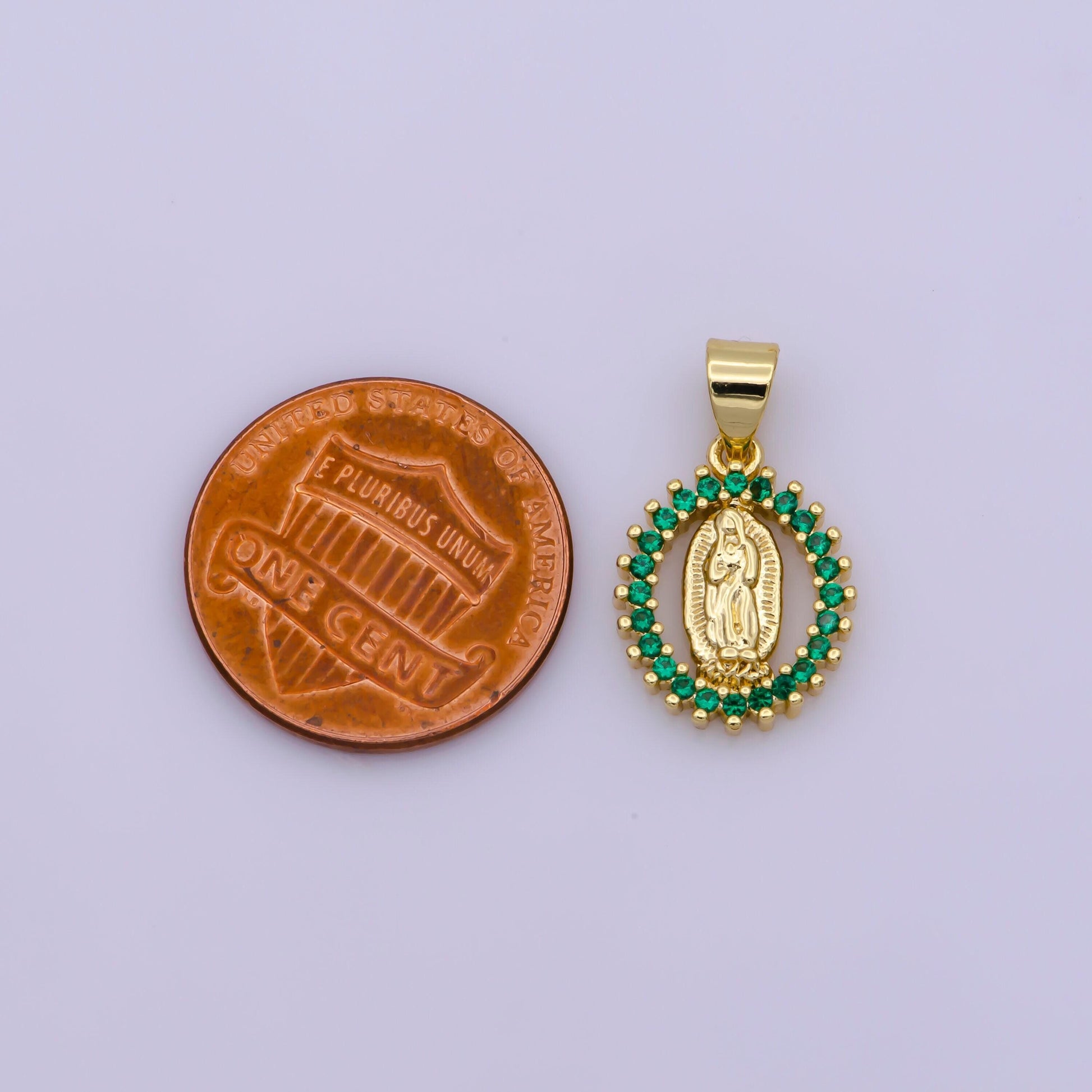 14k gold filled virgin mary pendant necklace micro pave virgen de guadalupe pendant for religious jewelry supply i-002 i-901~i-904 n-1406