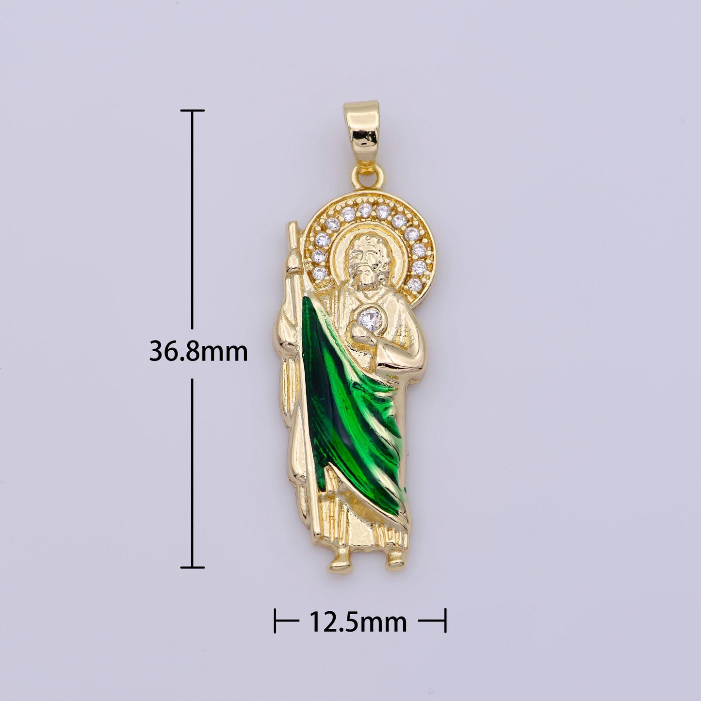 14k gold filled saint jude pendant hope saint religious charm necklace catholic jewelry making patron saint of hopeless cause, n-1332 n-1333