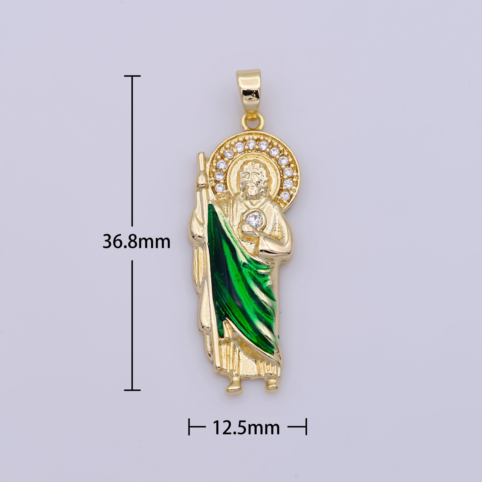 14k gold filled saint jude pendant hope saint religious charm necklace catholic jewelry making patron saint of hopeless cause, n-1332 n-1333