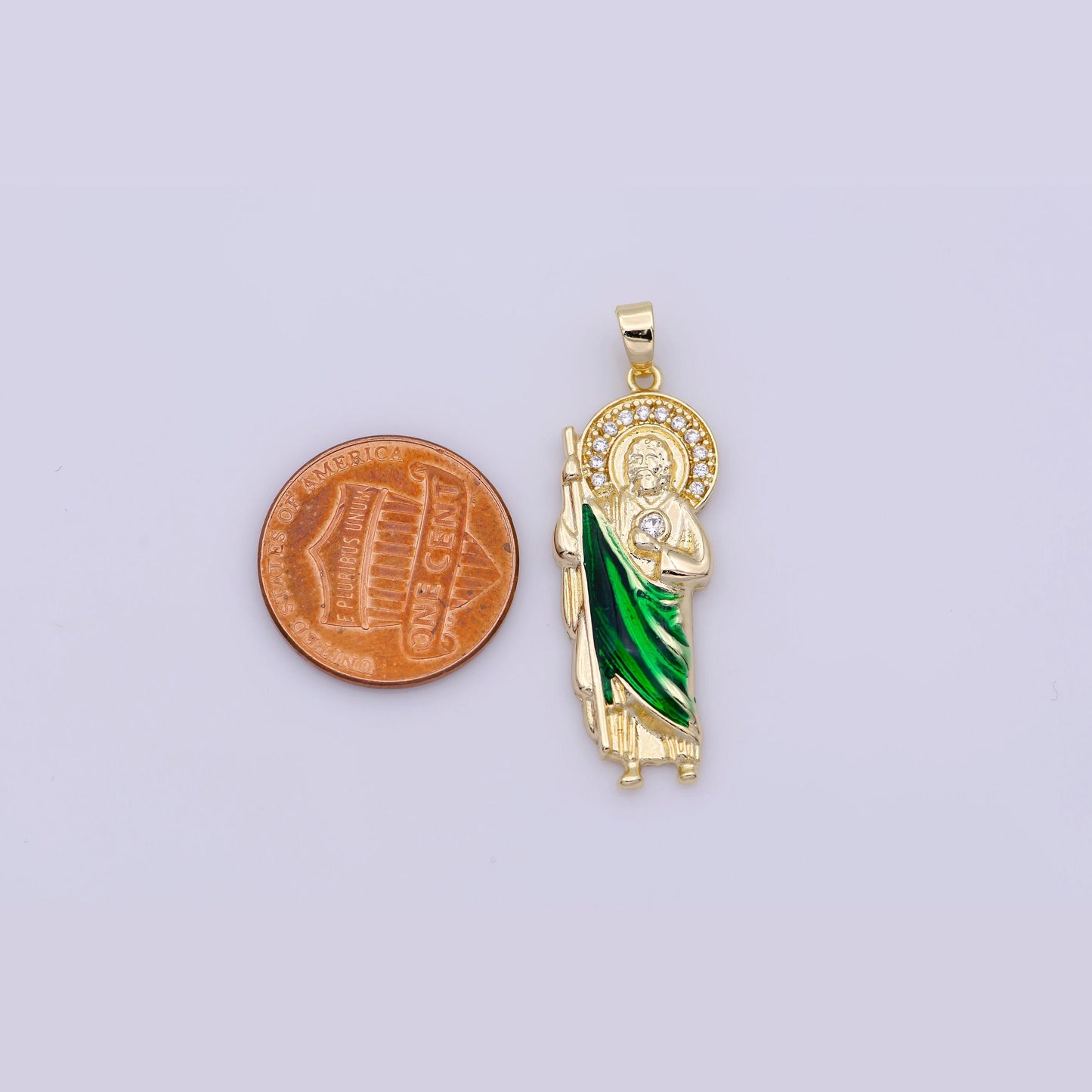 14k gold filled saint jude pendant hope saint religious charm necklace catholic jewelry making patron saint of hopeless cause, n-1332 n-1333