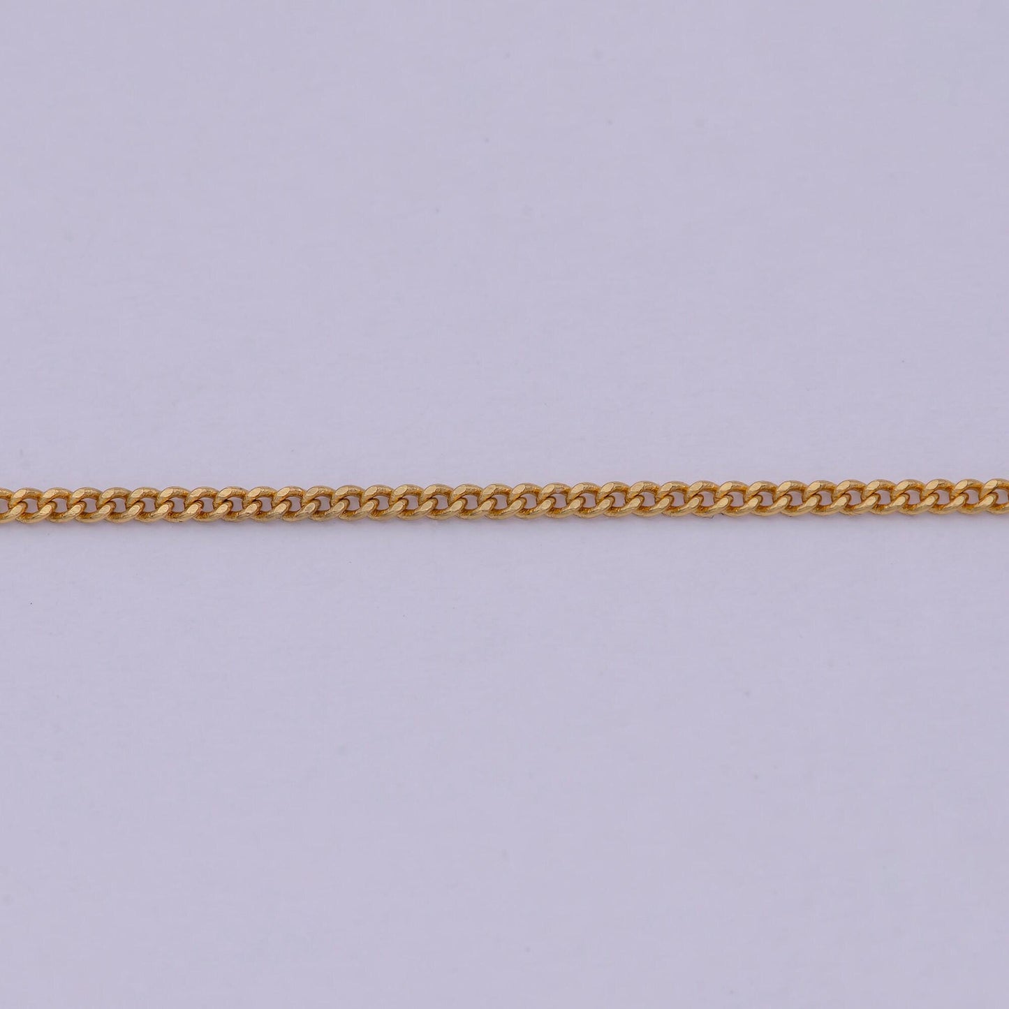 24k gold filled 13.8 inches necklace chain choker cuban curb thin 1.2mm gold chain for women girl | wa-532
