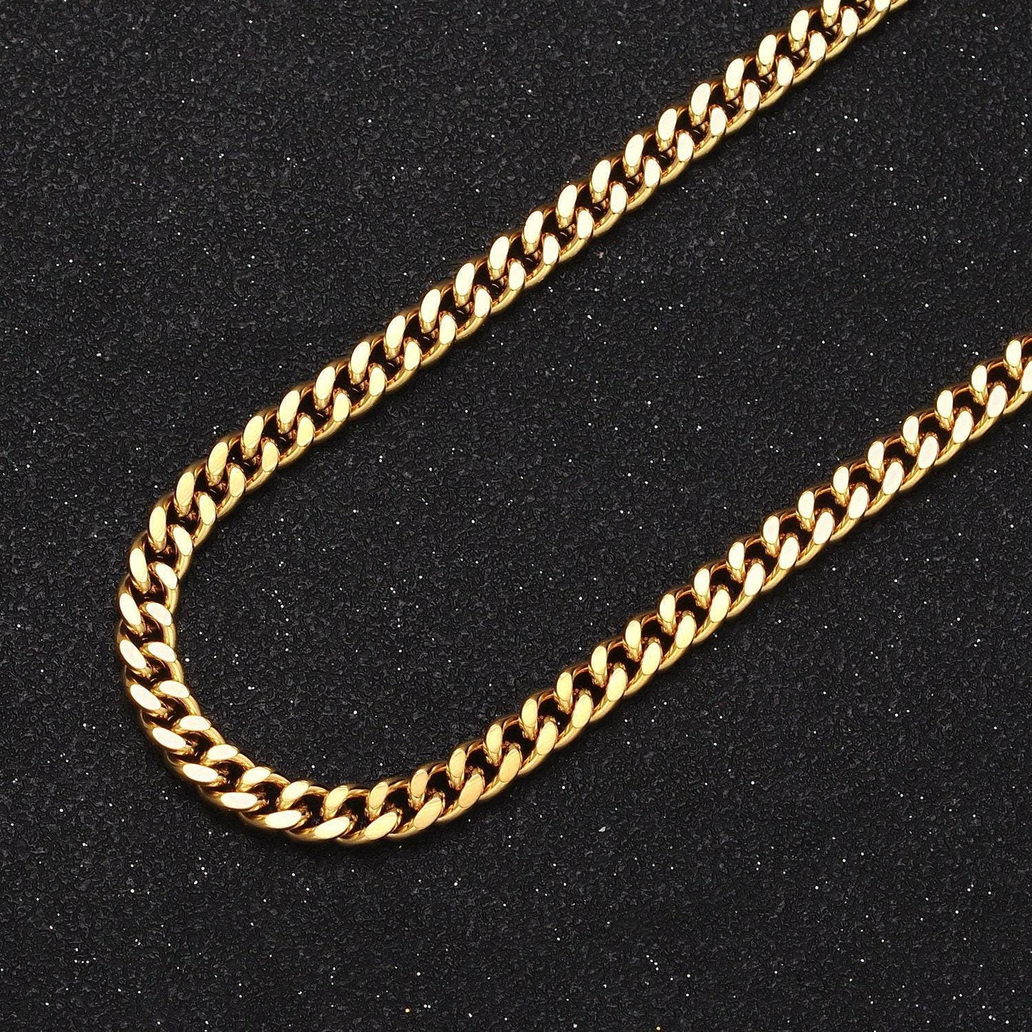 24k gold filled wholesale 4.6mm flat cuban curb statement gold/silver colored bulk roll chain by yard | roll-909, roll-910