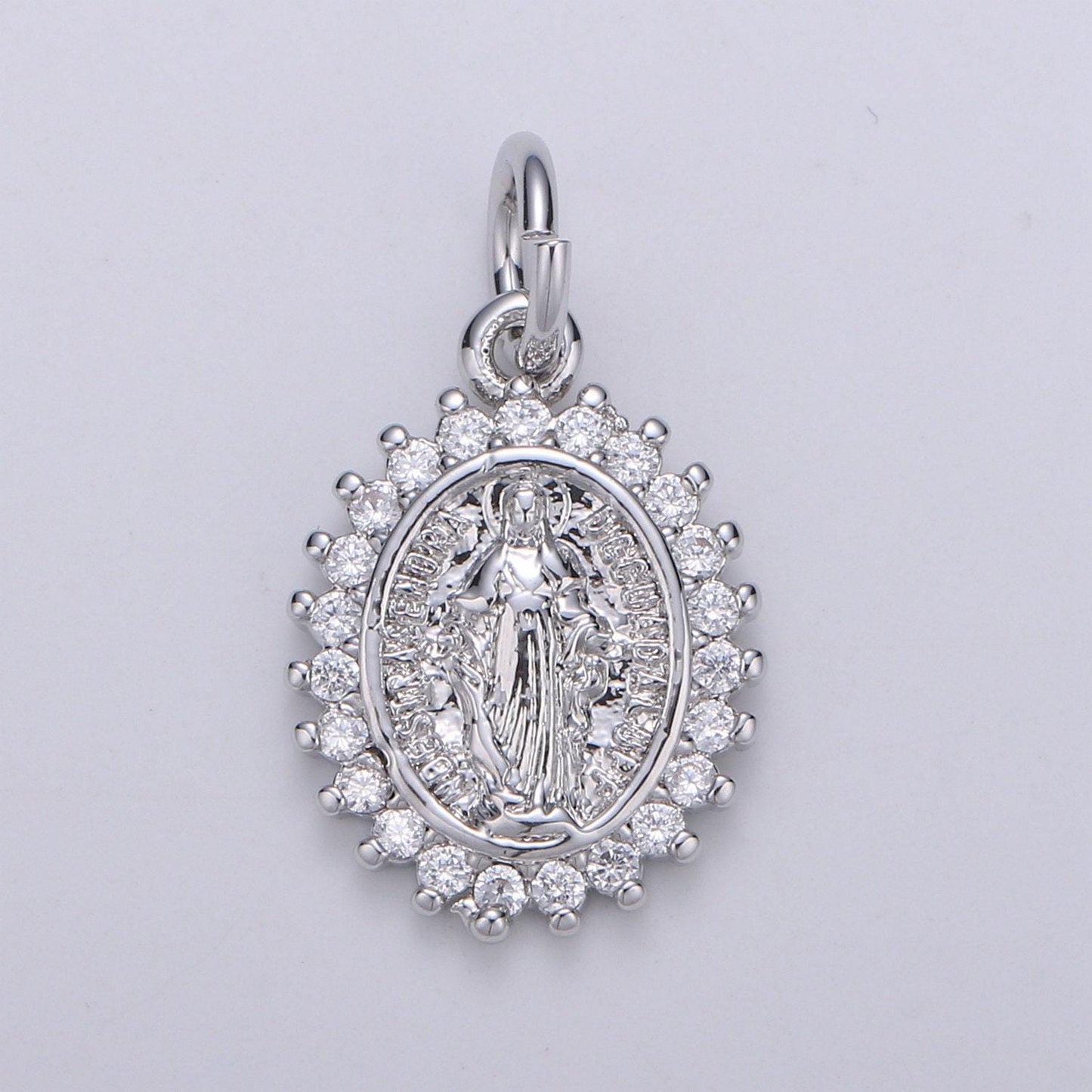 14k gold filled virgin mary medallion charm 20x12mm religious charm, catholic pendant,saint miraculous lady charm fornecklace bracelet