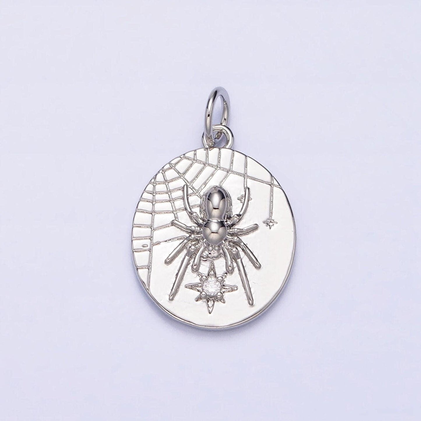 Small spider charm insect gold, silver halloween gothic charm ac567 ac568