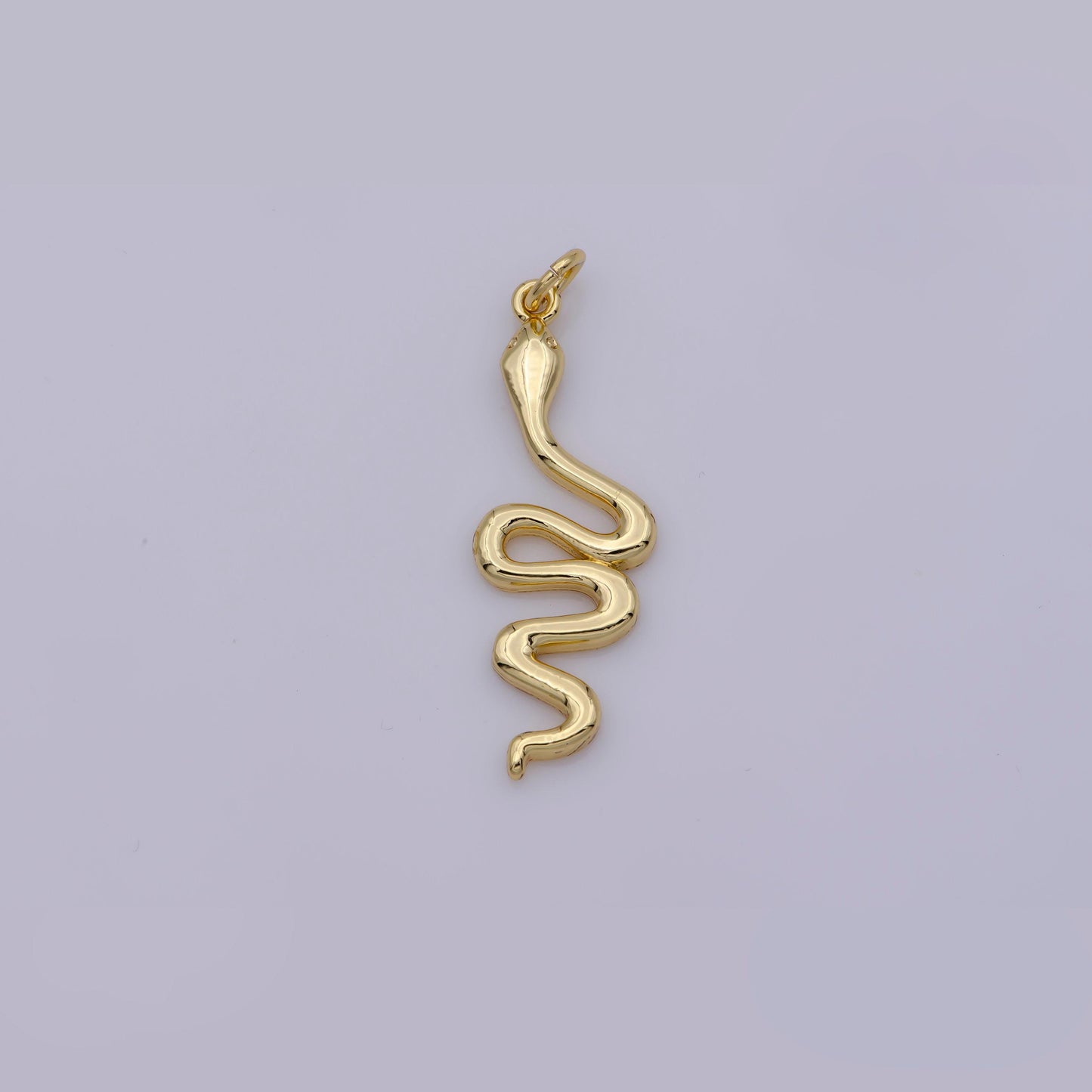 Mini gold snake charm cubic animal charm serpent pendant dangle charms for bracelet necklace earring supply component d732