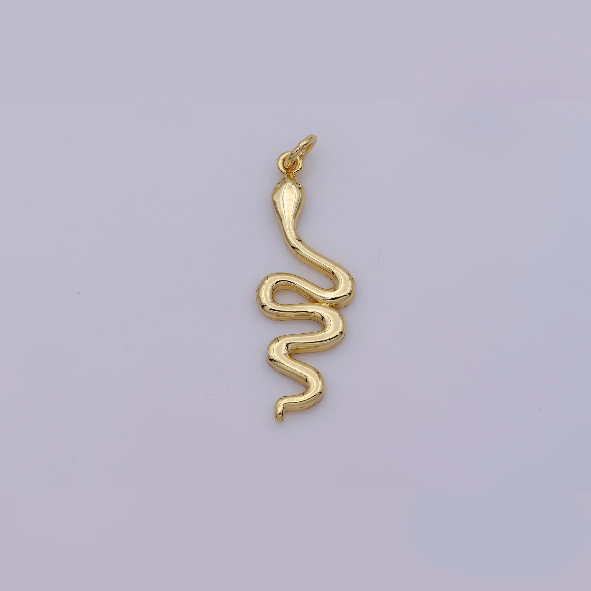 Mini gold snake charm cubic animal charm serpent pendant dangle charms for bracelet necklace earring supply component d732