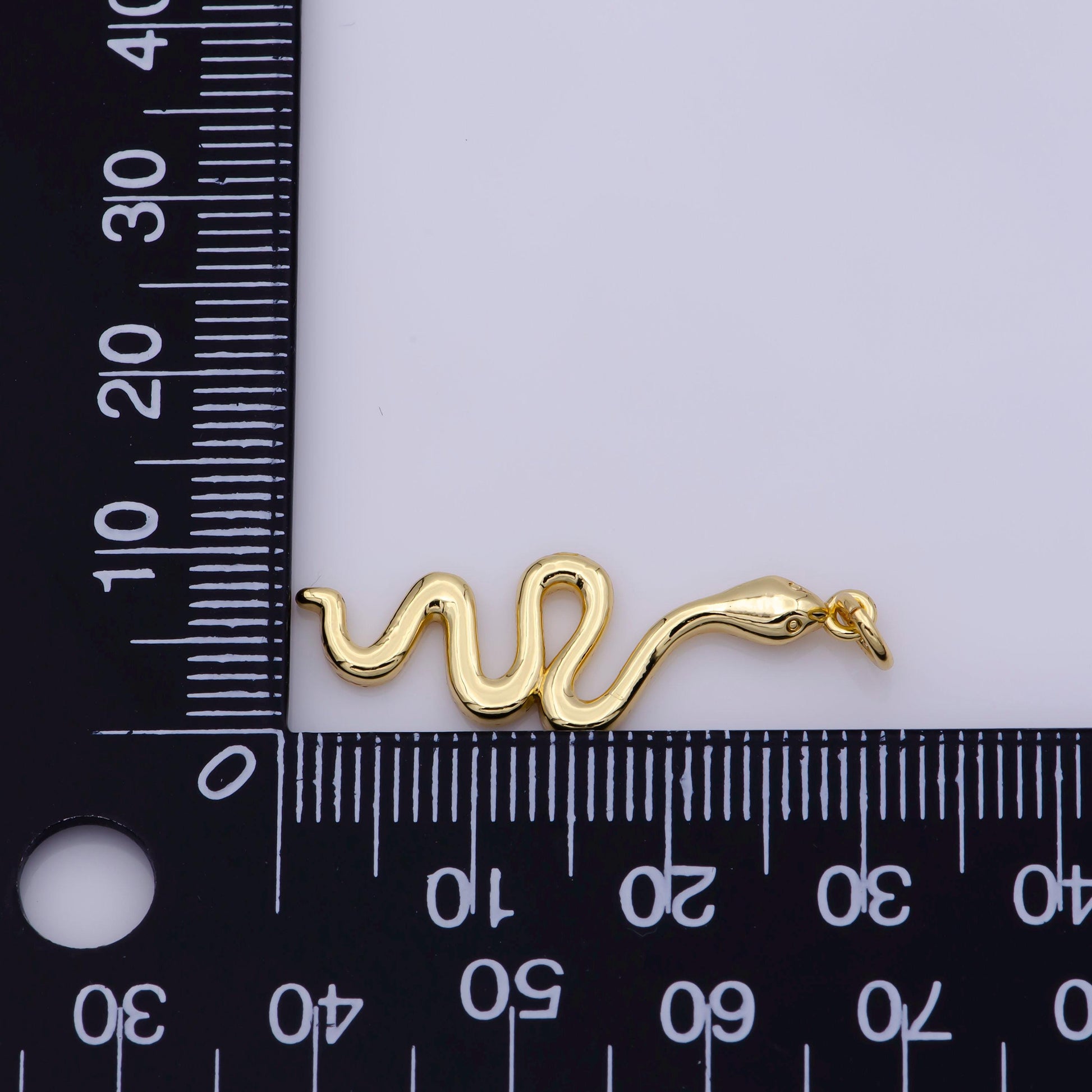 Mini gold snake charm cubic animal charm serpent pendant dangle charms for bracelet necklace earring supply component d732