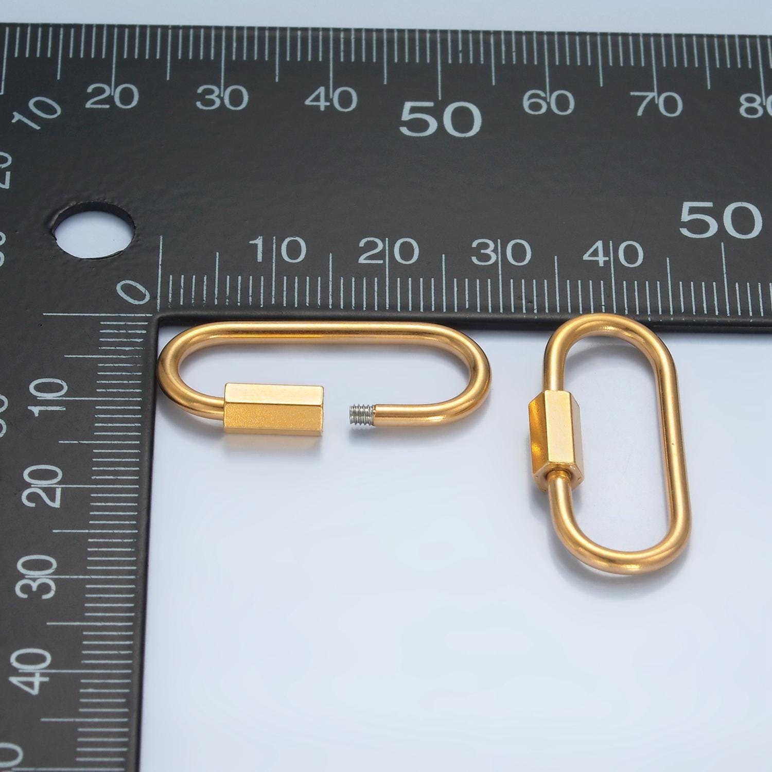 Stainless steel 29mm edged tube carabiner clasps closure findings | z-979