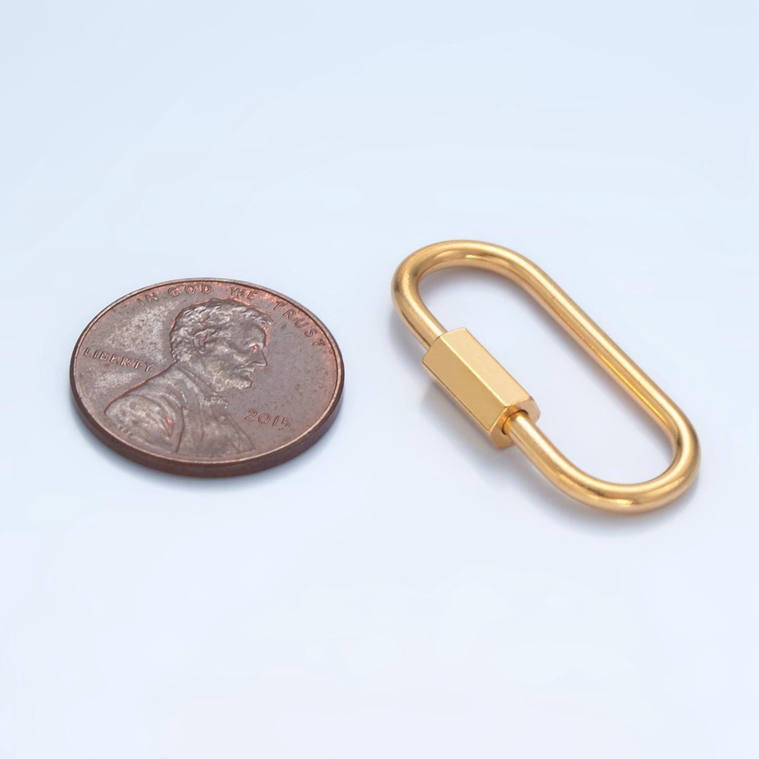 Stainless steel 29mm edged tube carabiner clasps closure findings | z-979