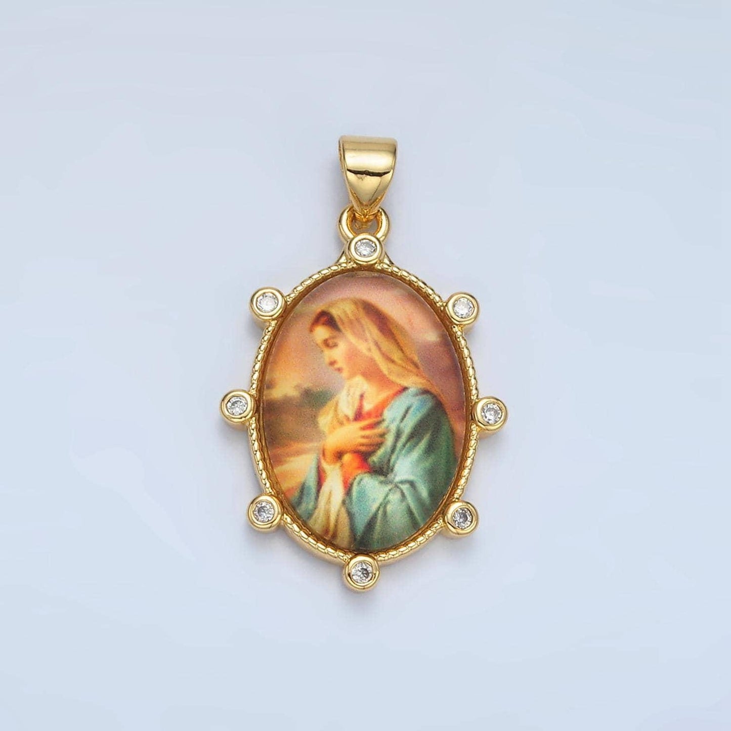 Dainty gold filled catholic medals virgin mary pendant our lady of guadalupe picture pendant medallion religious charm aa074