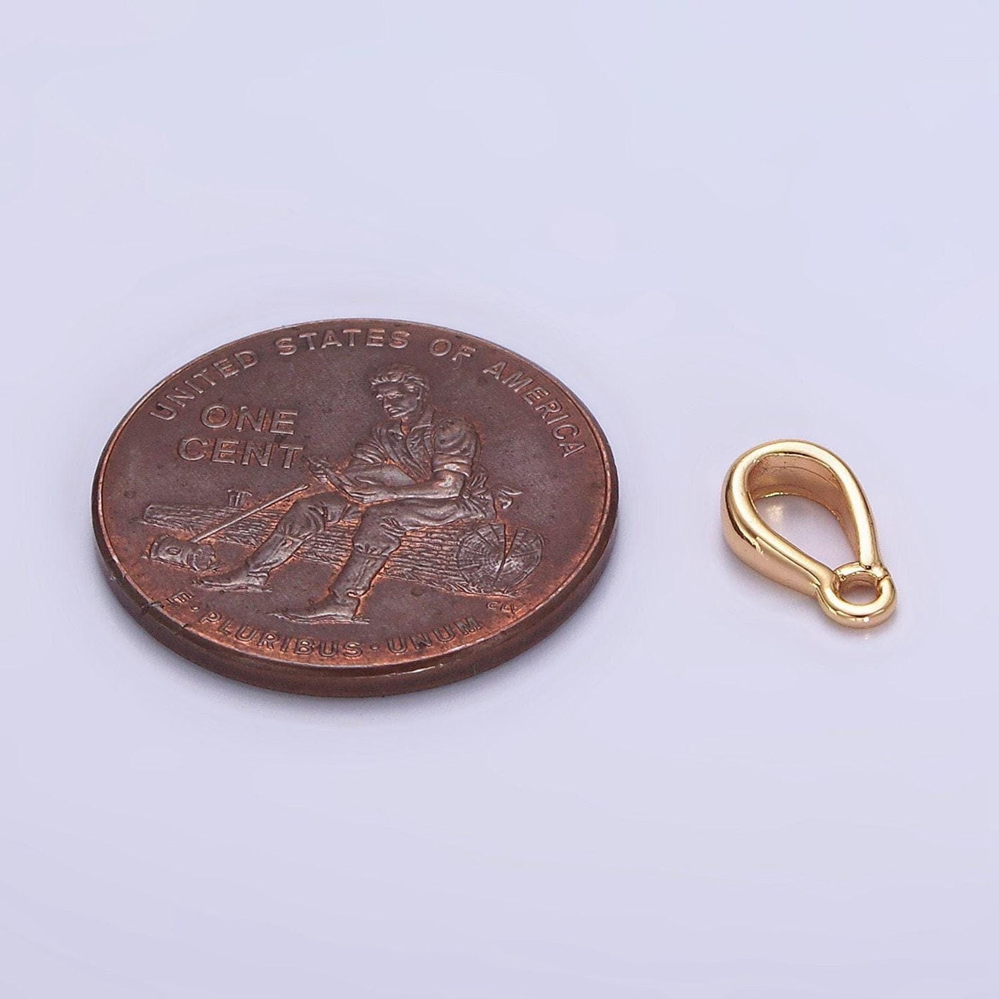18k gold filled bail round loop for pendant jewelry kit supplies for diy jewelry making | z487