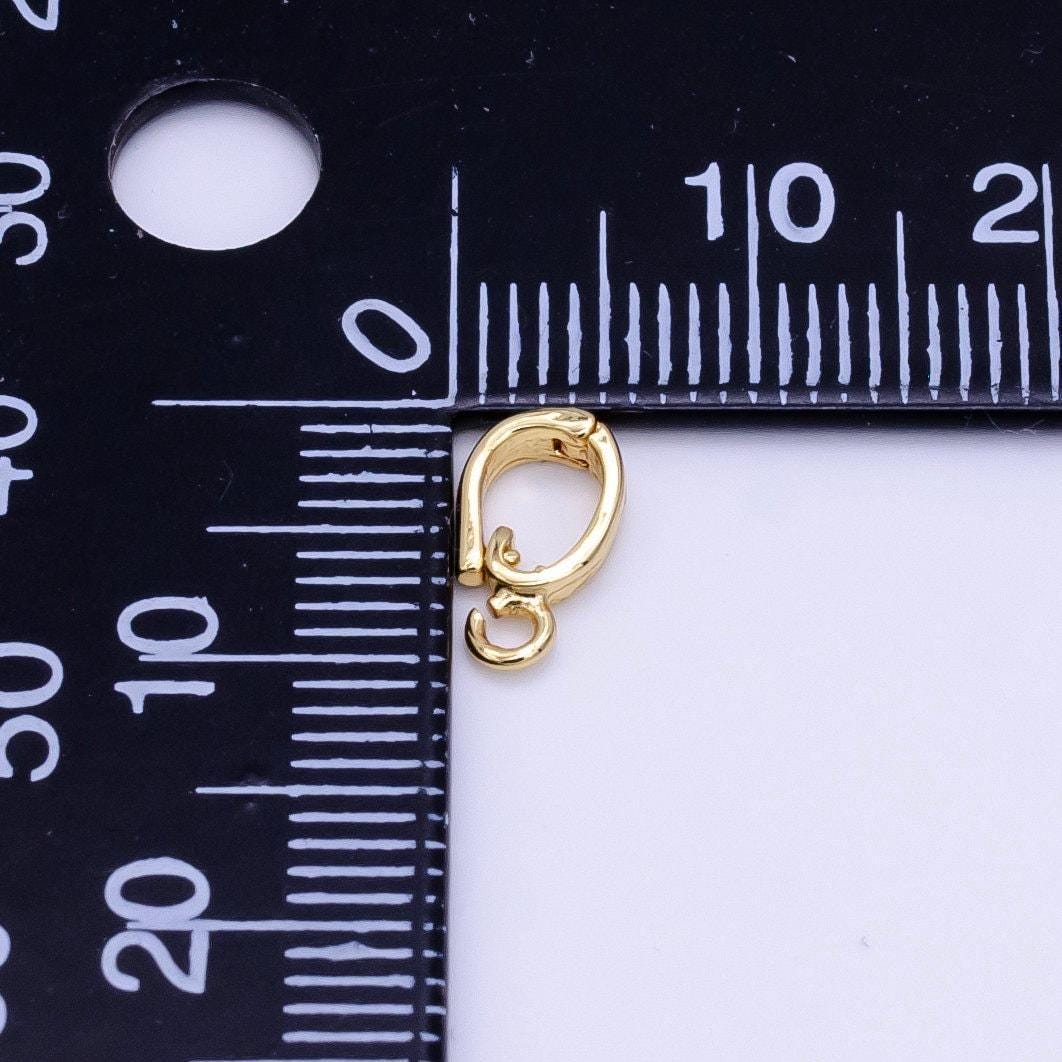 Dainty gold filled enhancer hinged interchangeable pendant bail with open link for necklace bracelet charm component bar cham supply z787