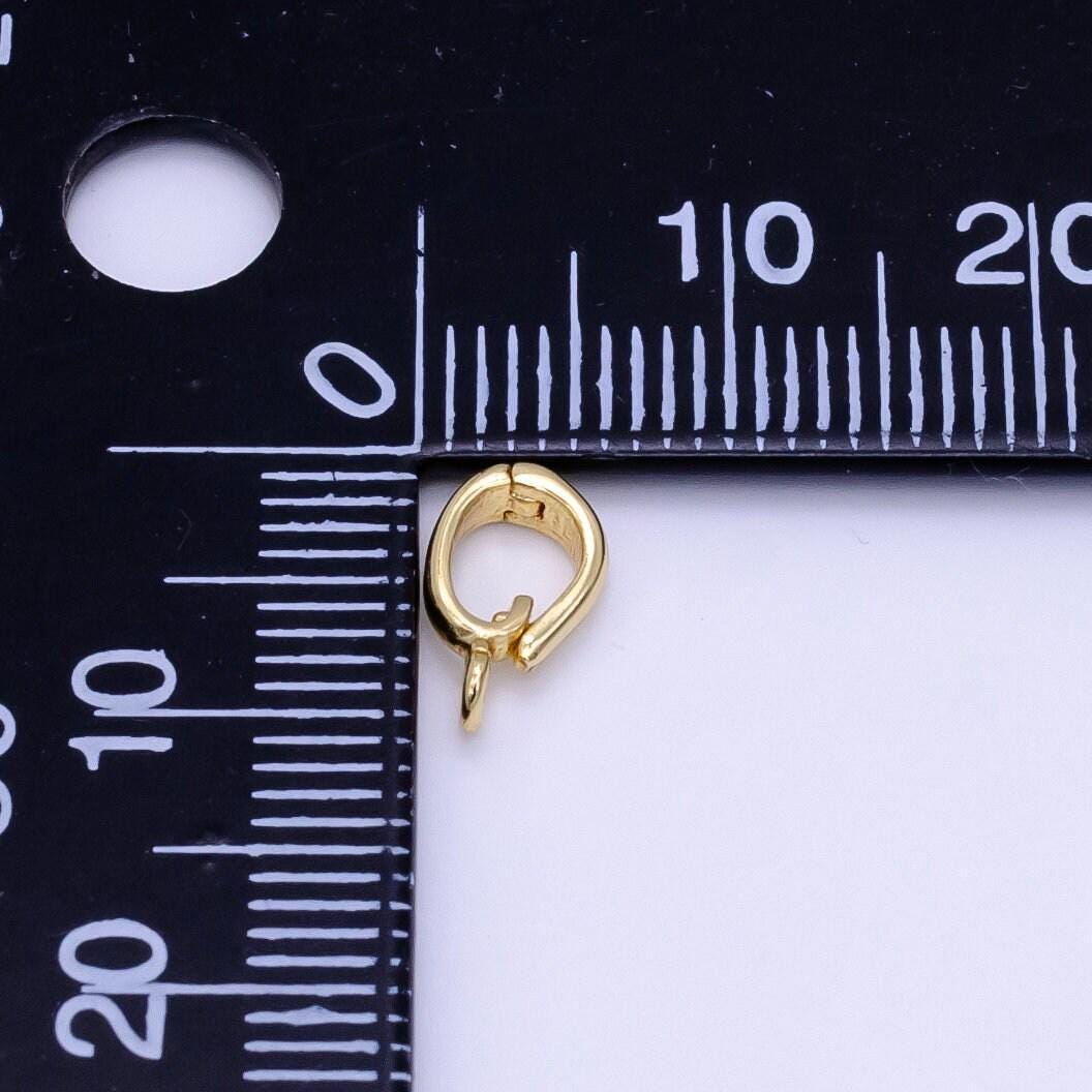 Dainty gold filled enhancer hinged interchangeable pendant bail with open link for necklace bracelet charm component bar cham supply z787
