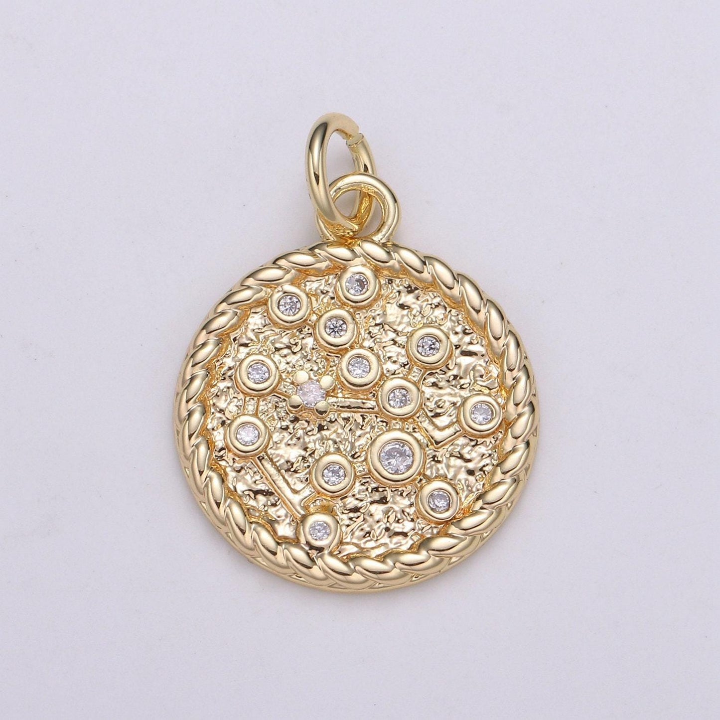 Gold filled zodiac constellation charms, zodiac symbol, horoscope charm, gold astrological zodiac sign minimalist jewelry, a1821-a1826