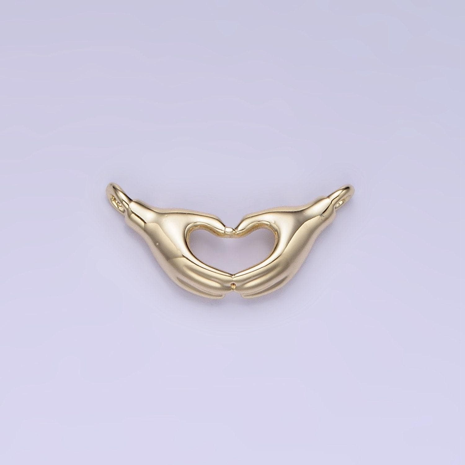 14k gold filled heart charm hand gesture charm connector for necklace bracelet link connector supplies g-273