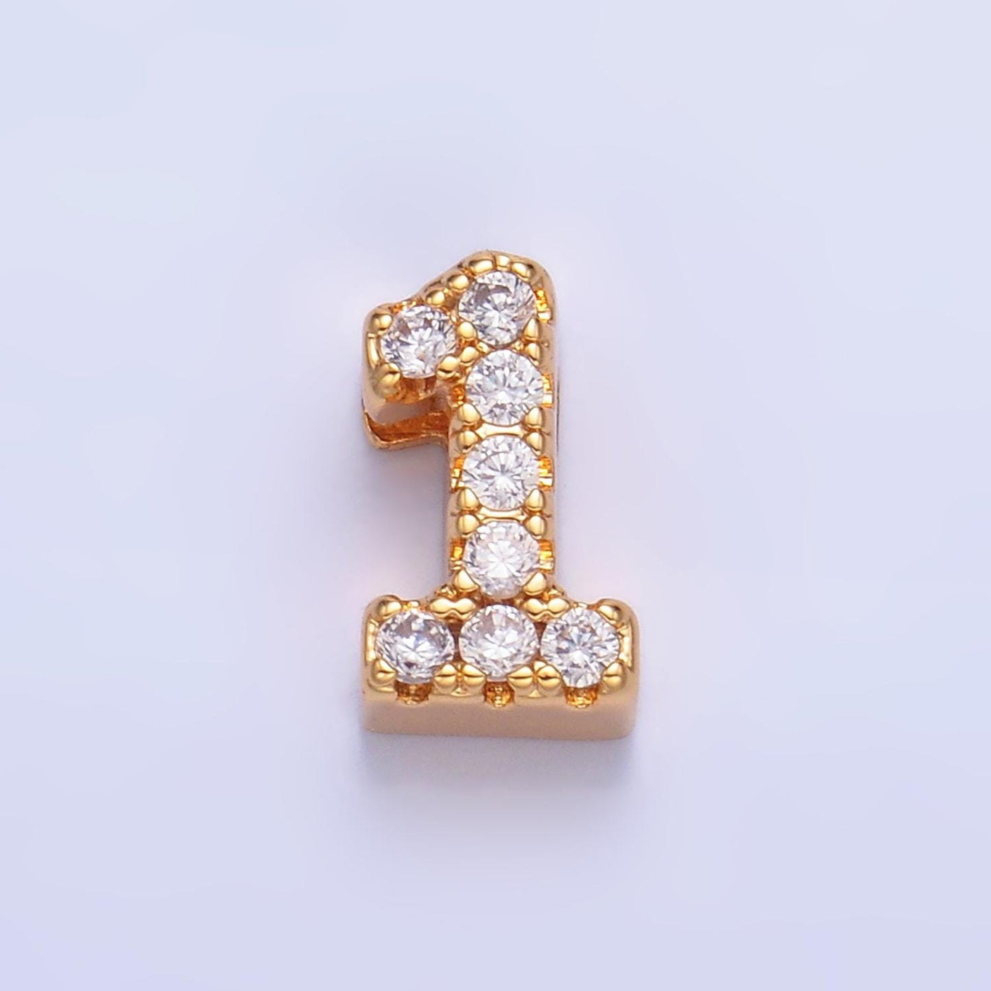 Gold Filled Number Bead charm Personalized Cubic Zirconia Number Bracelet Custom Year Age Varsity Necklace Bracelet for Jewelry Supply B291