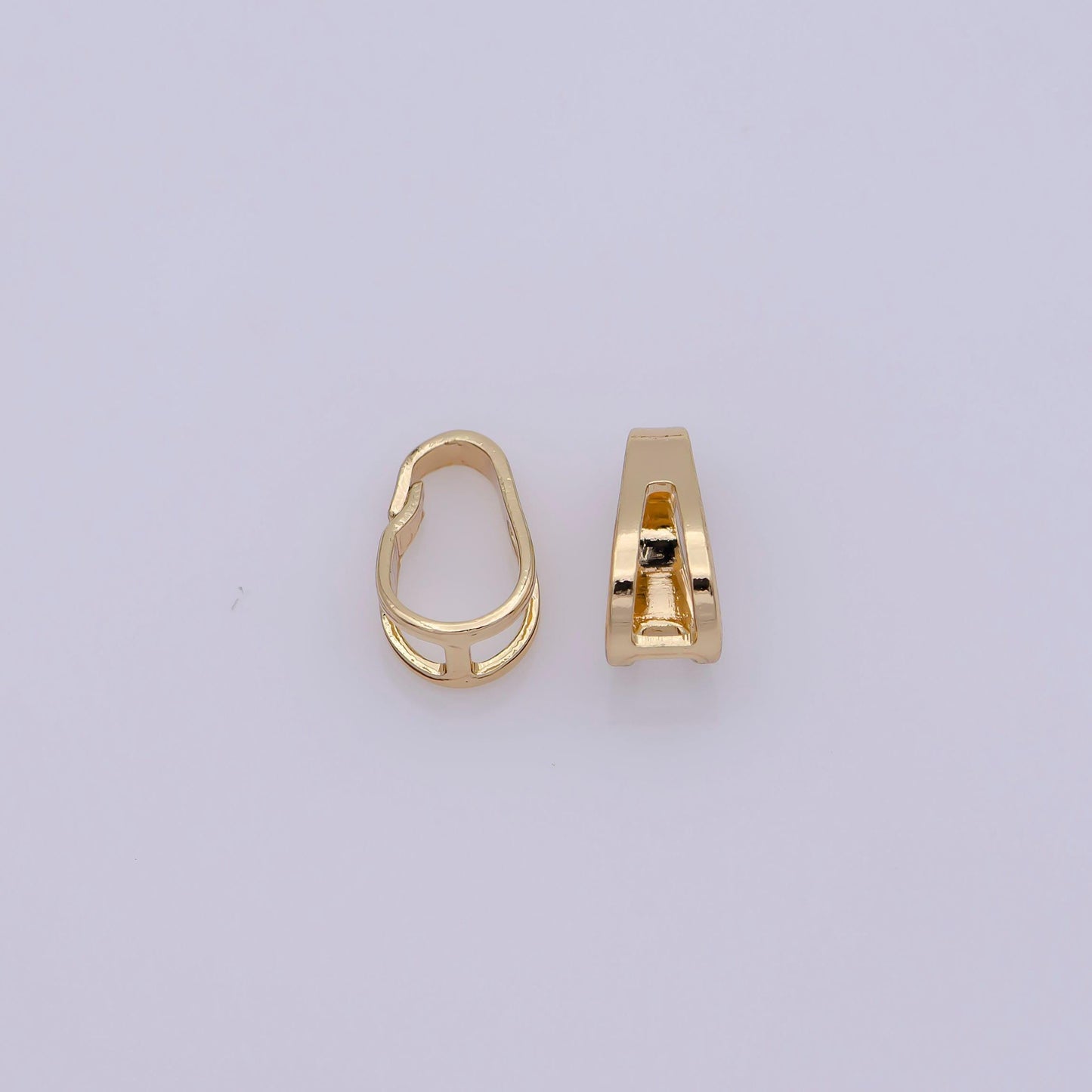 20x bail for pendant snap-on for pendant,clip on bail for necklace jewelry making bulk wholesale findings 18k gold filled 8.6x5.3mm | z-830