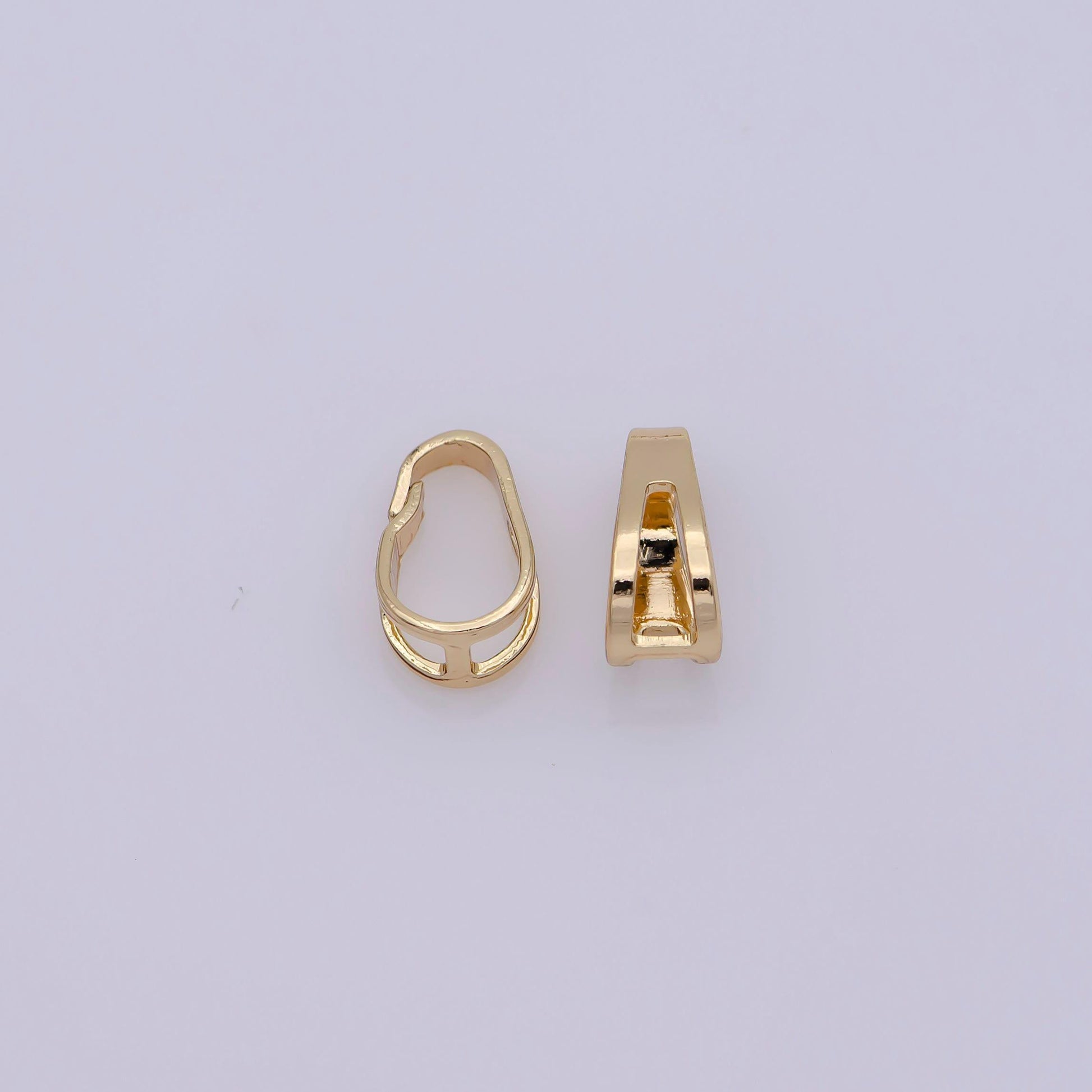 20x bail for pendant snap-on for pendant,clip on bail for necklace jewelry making bulk wholesale findings 18k gold filled 8.6x5.3mm | z-830