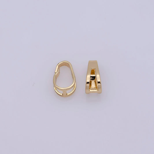 20x bail for pendant snap-on for pendant,clip on bail for necklace jewelry making bulk wholesale findings 18k gold filled 8.6x5.3mm | z-830