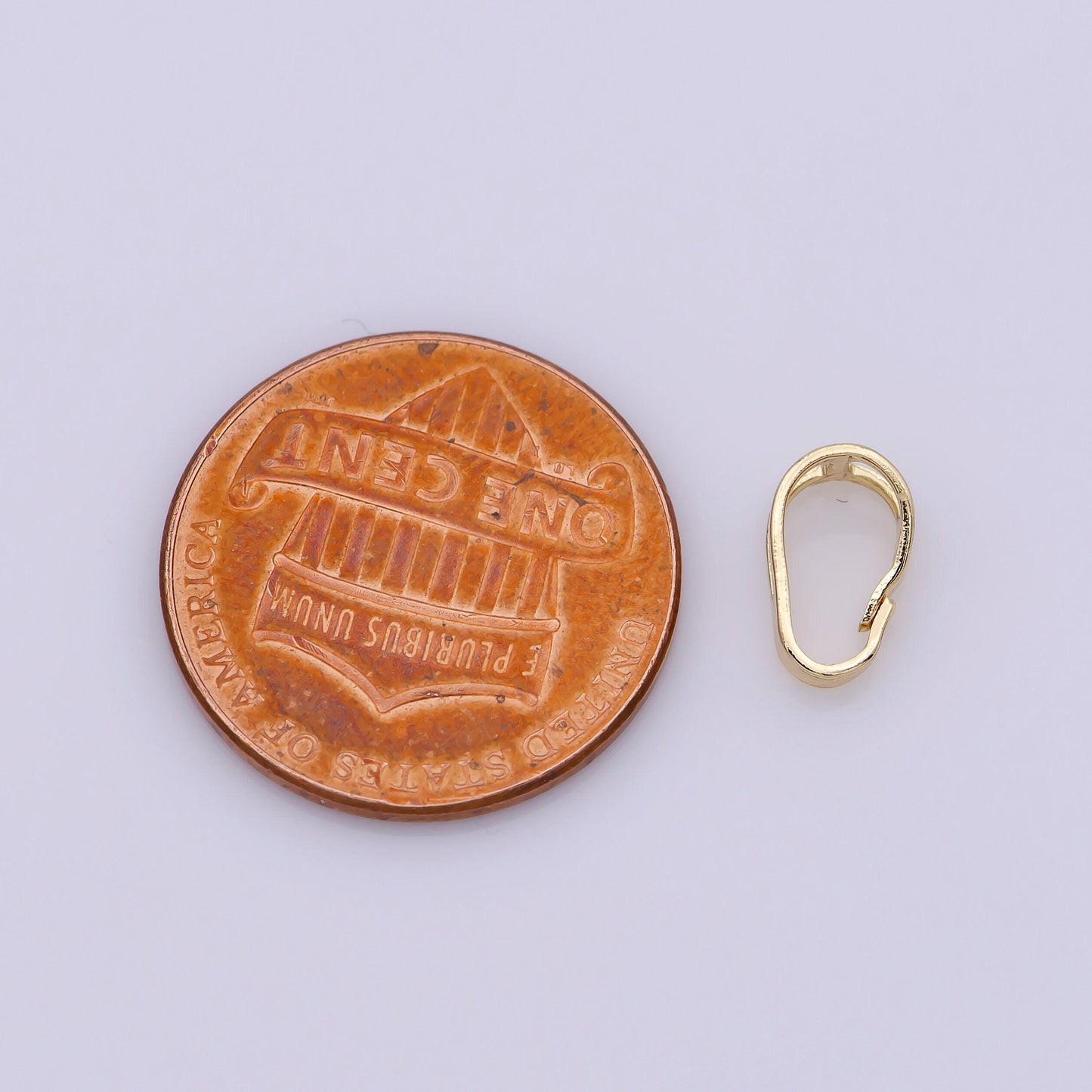 20x bail for pendant snap-on for pendant,clip on bail for necklace jewelry making bulk wholesale findings 18k gold filled 8.6x5.3mm | z-830