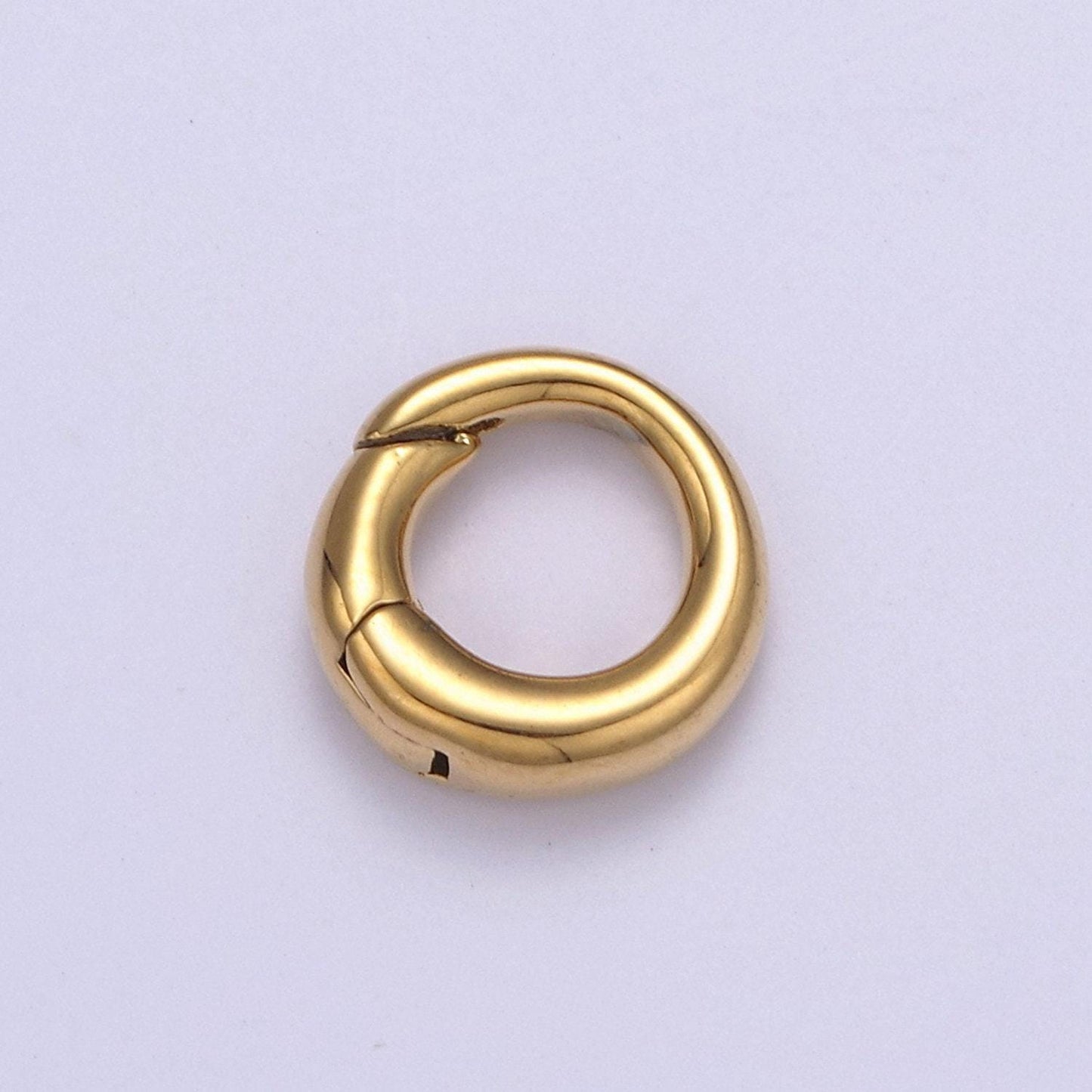 Mini gold silver spring gate ring 10mm round circle ring, round clasp, push clip clasp, spring gate for jewelry making l-656 l-657