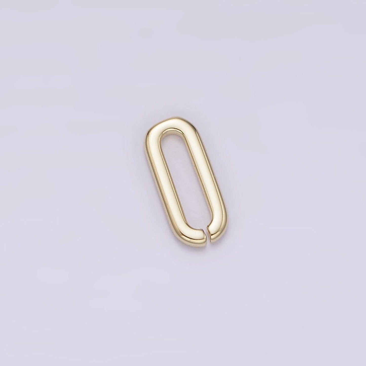 Dainty gold link connector 8mm oval open, closed oblong paperclip link minimalist jewelry findings supply | z537 z538