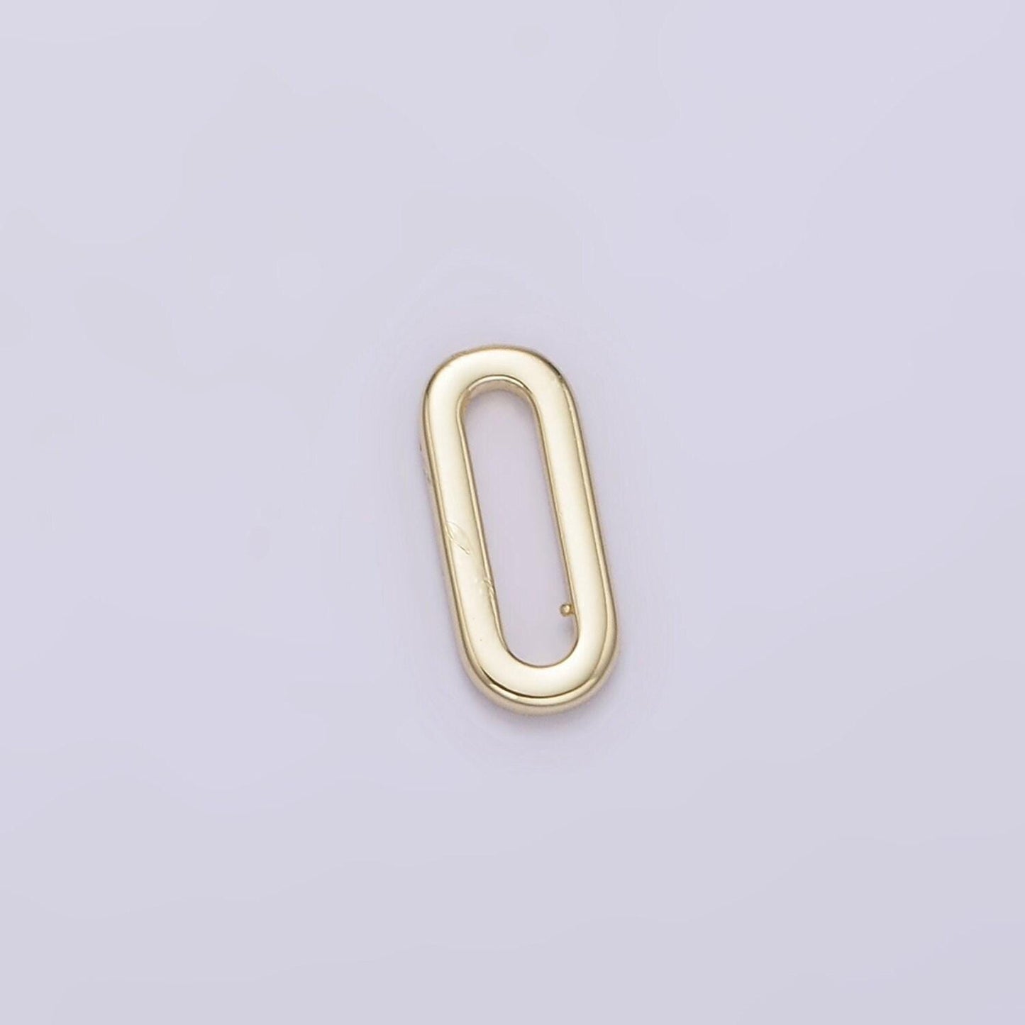 Dainty gold link connector 8mm oval open, closed oblong paperclip link minimalist jewelry findings supply | z537 z538