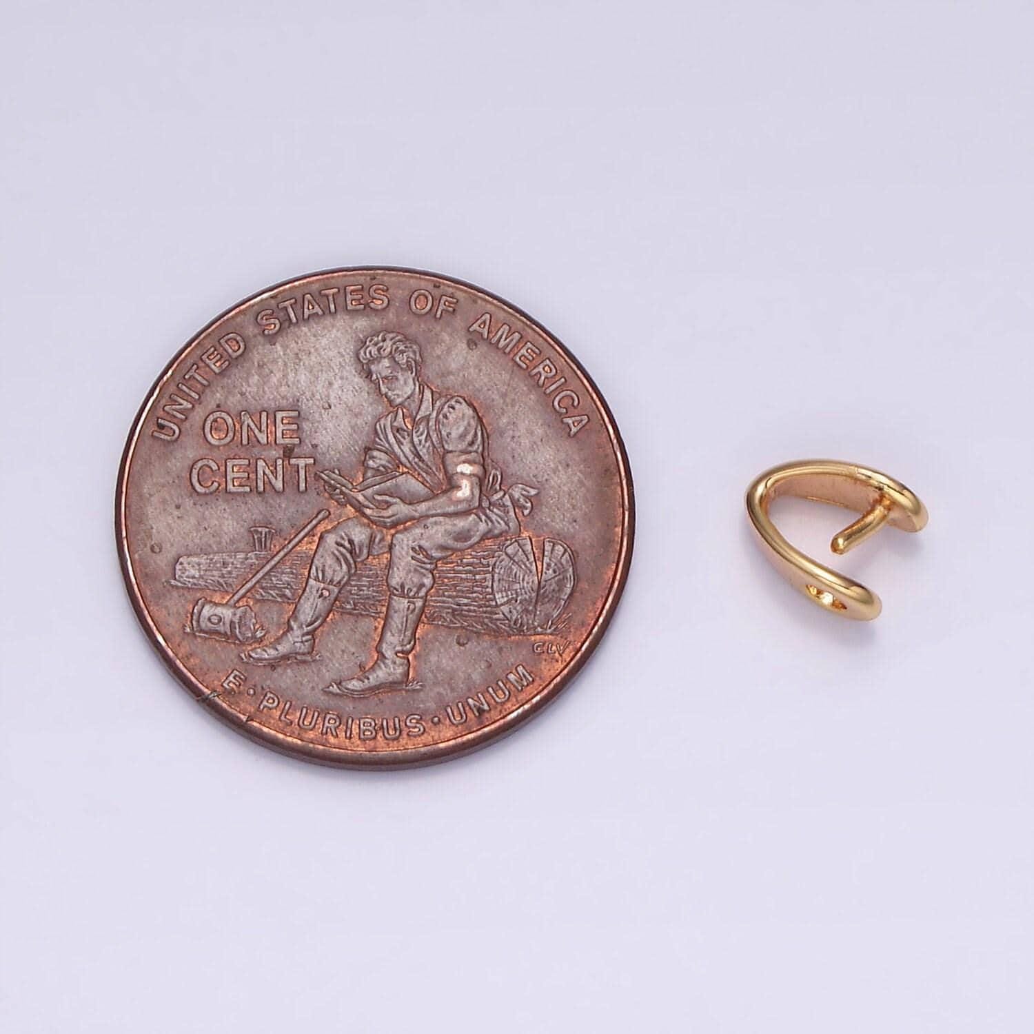 18k gold filled bail for pendant jewelry kit supplies for diy jewelry making | z-502