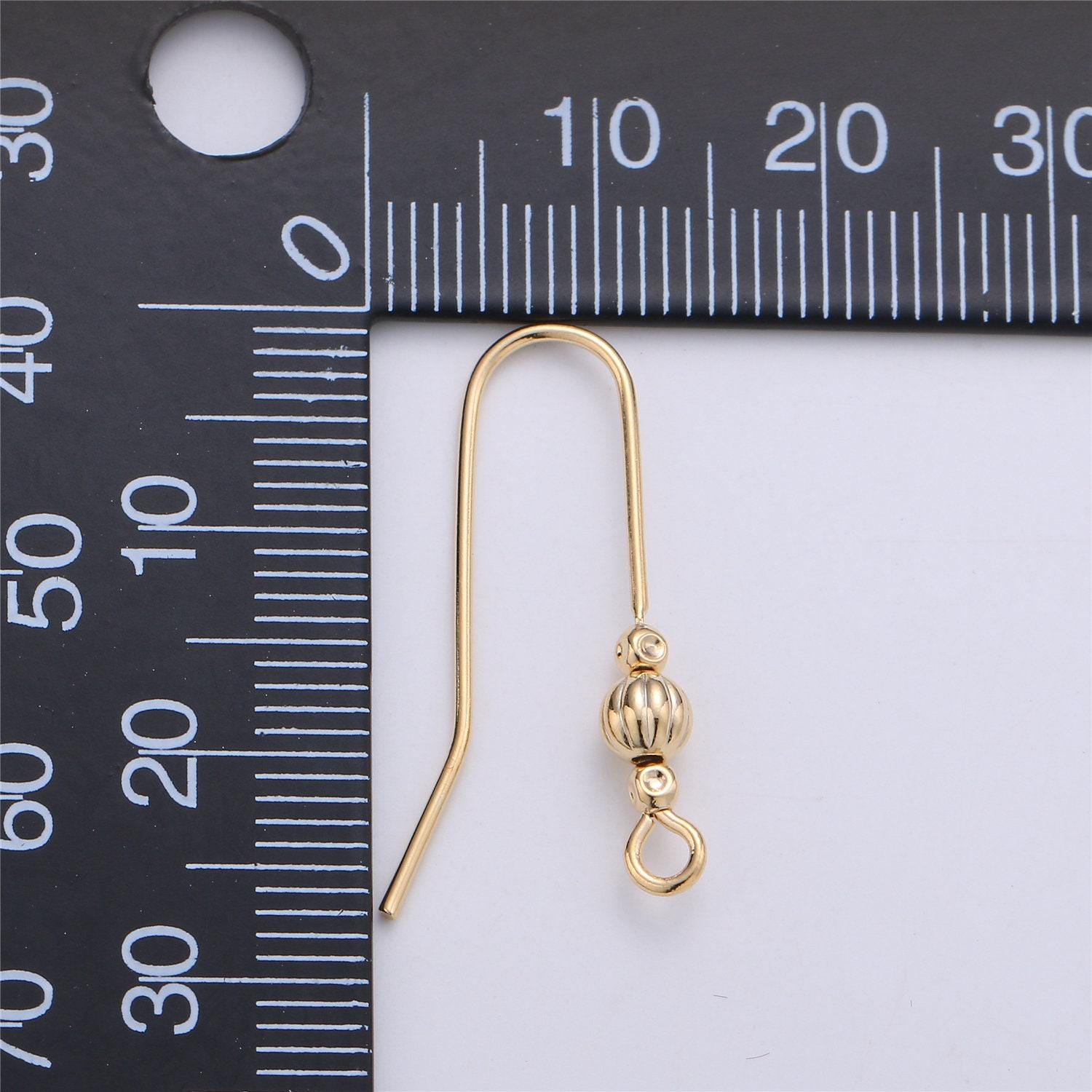 1 pair ear hooks 14k gold filled ear wires with open link for charm, handmade earring findings, gold earwires, diy jewelry supply k-222