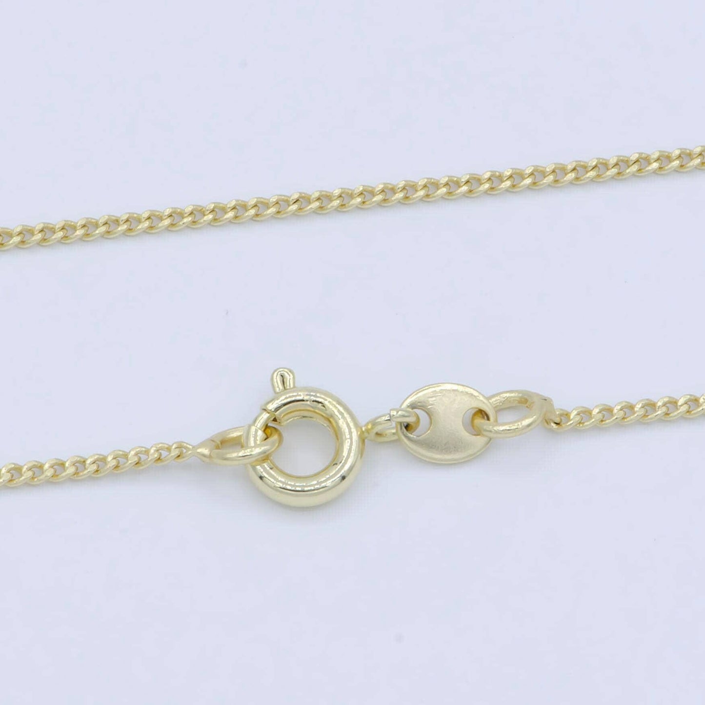 1pc 17.7'' ready to use gold dainty cuban necklace chain, layer curb chain dainty necklace,pendant charm necklace making, wa-227
