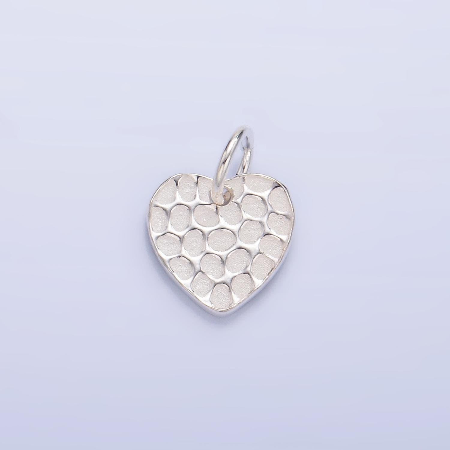 Mini silver heart charm mermaid skin jewelry bracelet earring necklace component add on charm s925 sterling silver finding sl534