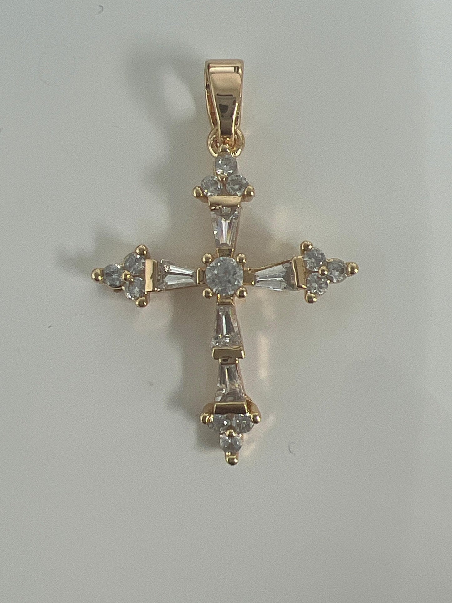 Cubic cross pendant, cz pendant, jesus pendant, earrings pendant, bracelet charm, necklace pendant, 18k gold filled jewelry n-1320