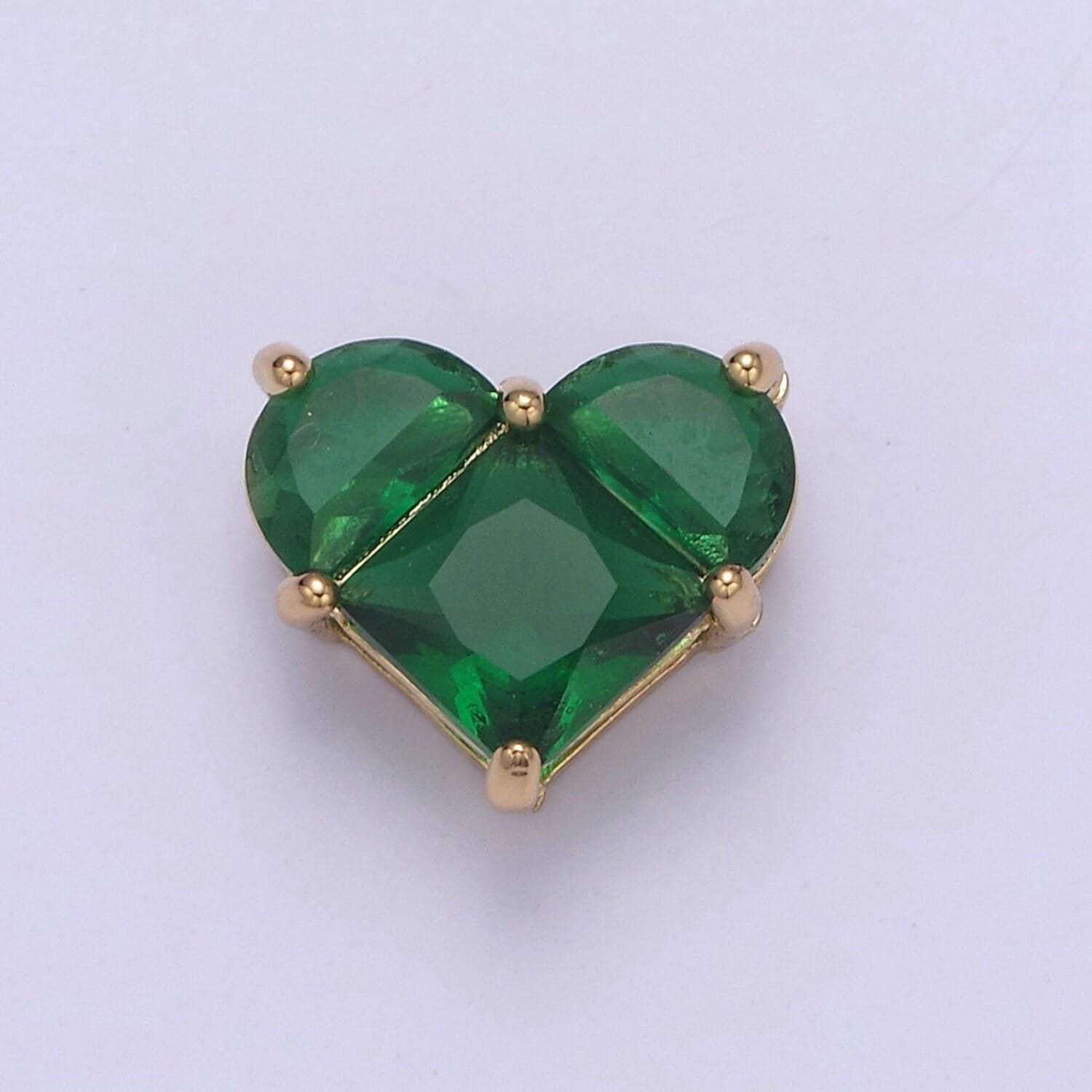 Cubiz zirconia heart beads - 10mm small beautiful bright 3d love jewelry gold star beads spacer for bracelet necklace supply, b-544
