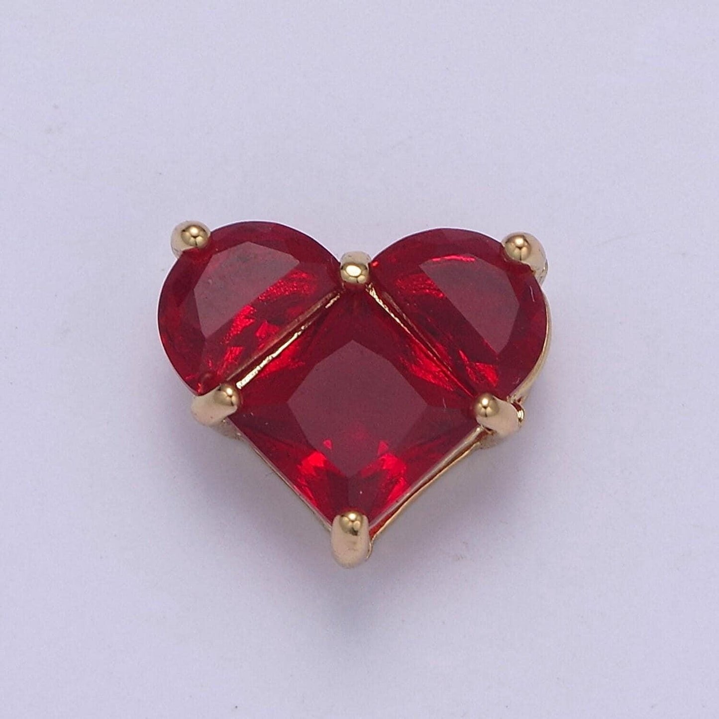 Cubiz zirconia heart beads - 10mm small beautiful bright 3d love jewelry gold star beads spacer for bracelet necklace supply, b-544