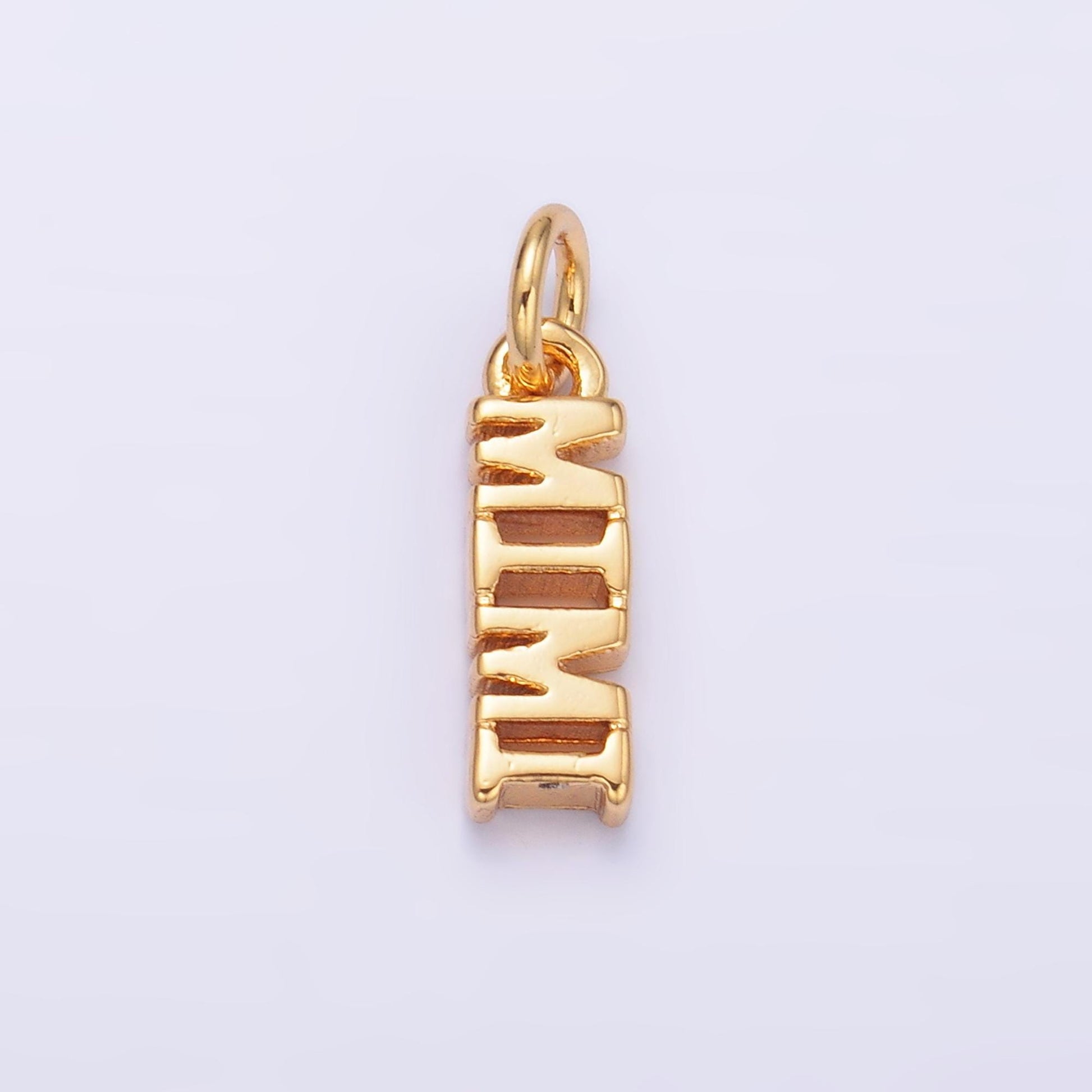 Mini Gold Filled Mimi charm for bracelet necklace earring component diy jewelry making supply Grandma word charm minimalist jewelry W424