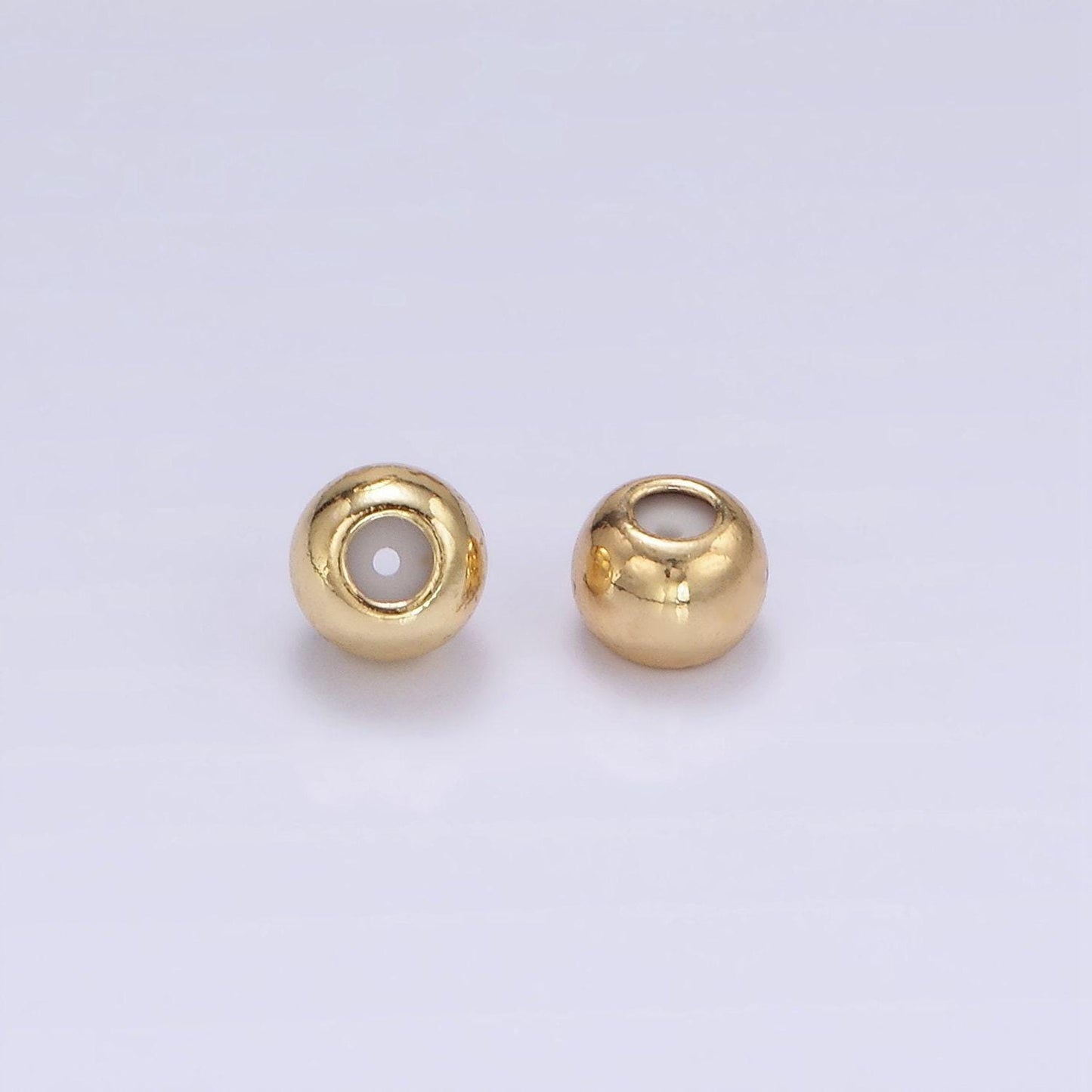 5mm ball rubber stopper beads silicone bead charm stopper for bracelet necklace component 24k gold filled bead l-529
