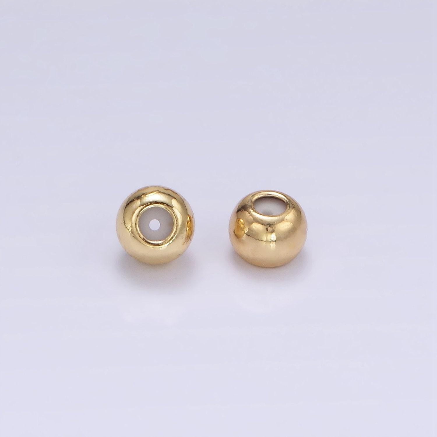 5mm ball rubber stopper beads silicone bead charm stopper for bracelet necklace component 24k gold filled bead l-529