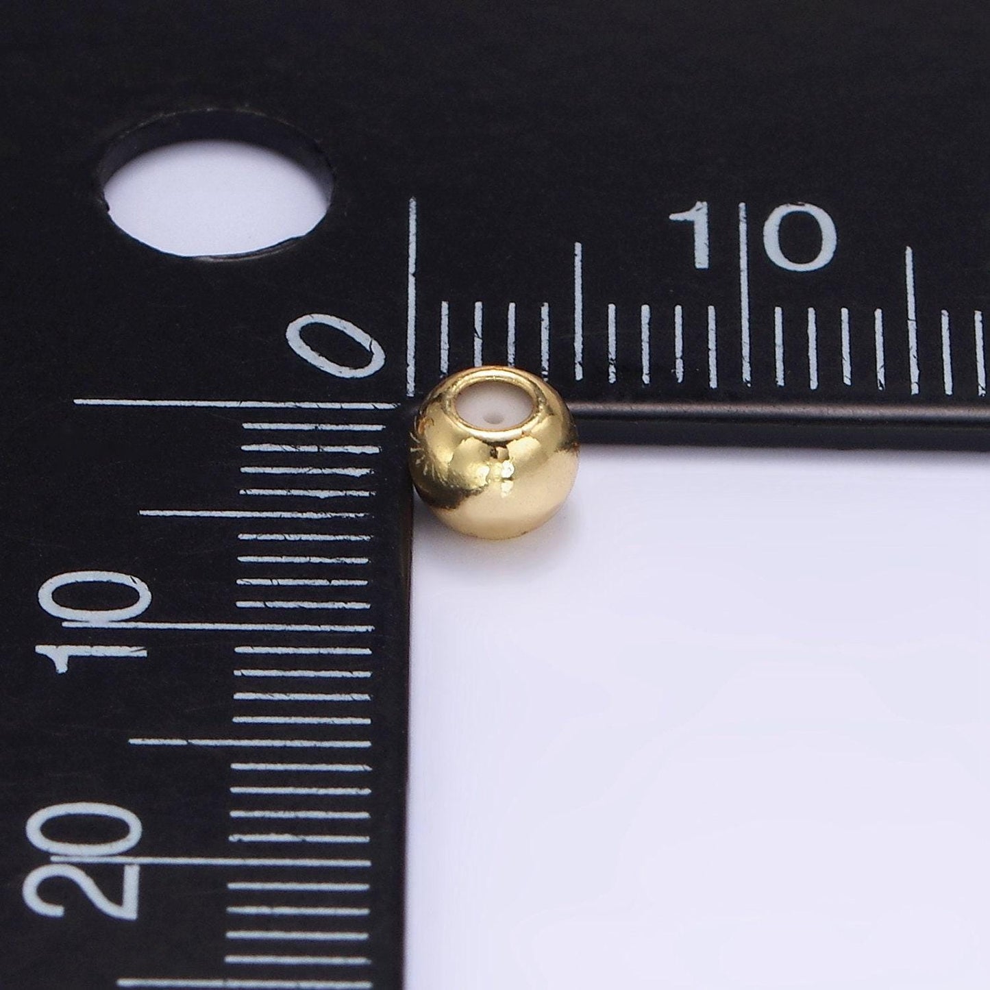 5mm ball rubber stopper beads silicone bead charm stopper for bracelet necklace component 24k gold filled bead l-529