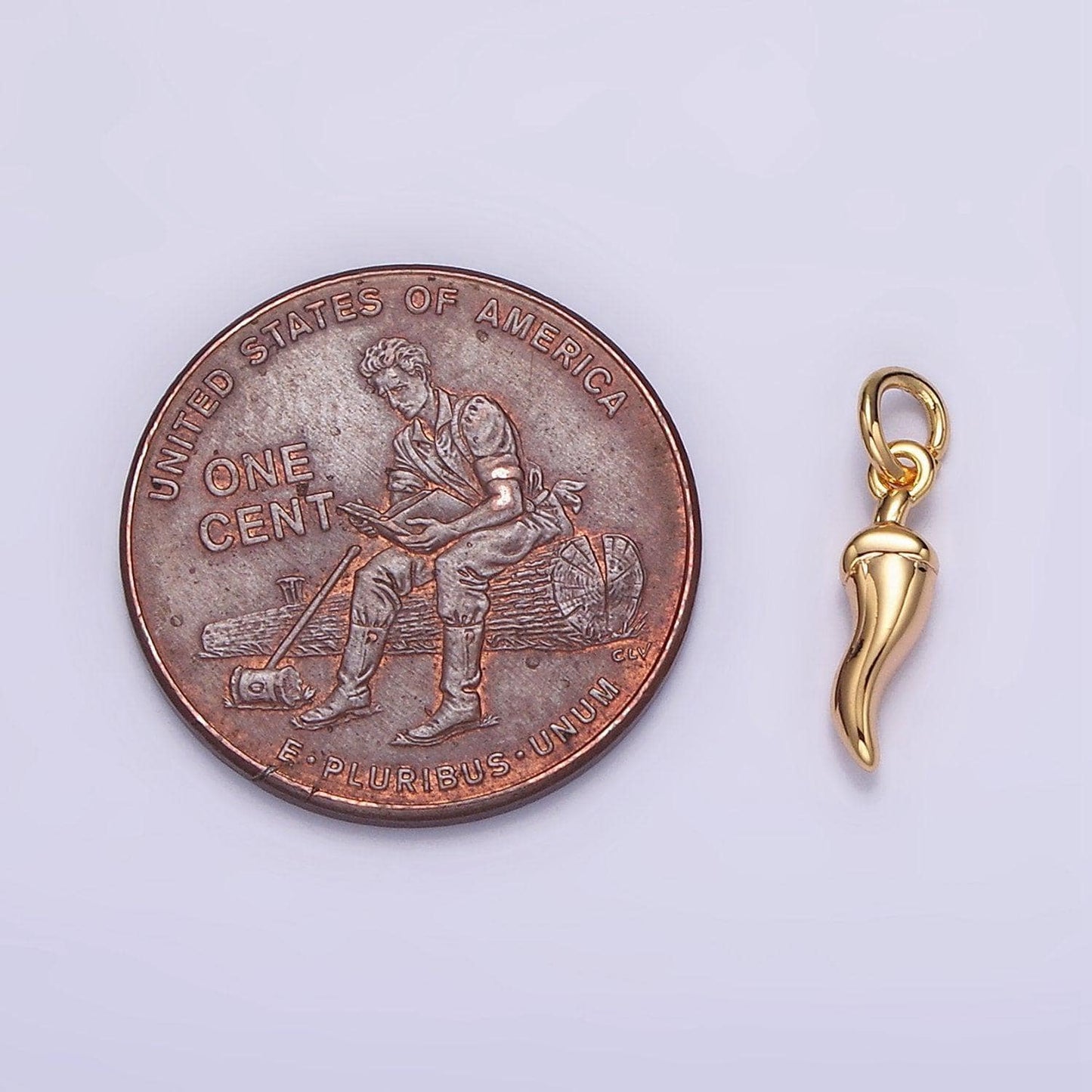 18k gold filled 11mm chili fruit puffed add-on charm | n1764