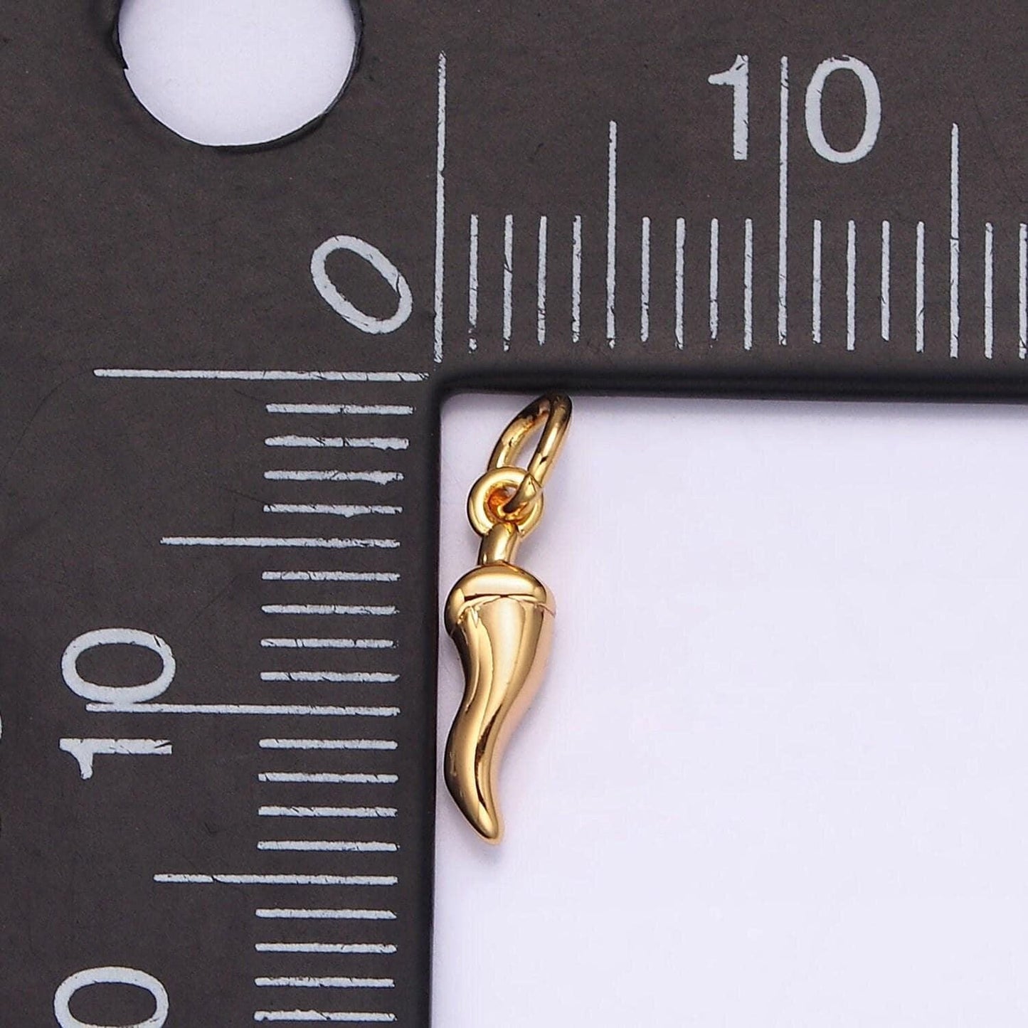 18k gold filled 11mm chili fruit puffed add-on charm | n1764