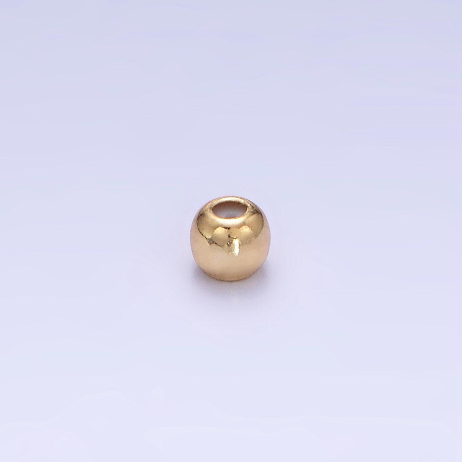 1x 24k gold filled round safety rubber stopper bead spacer smart beads 4mm supplies l-597