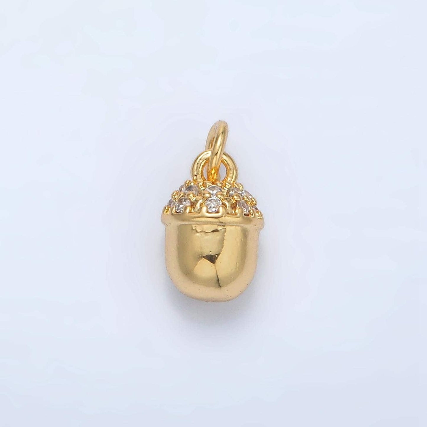 Mini oak tree fruit charm, chipmunk's fruit pendant acorn gold charm diy jewelry necklace ac158