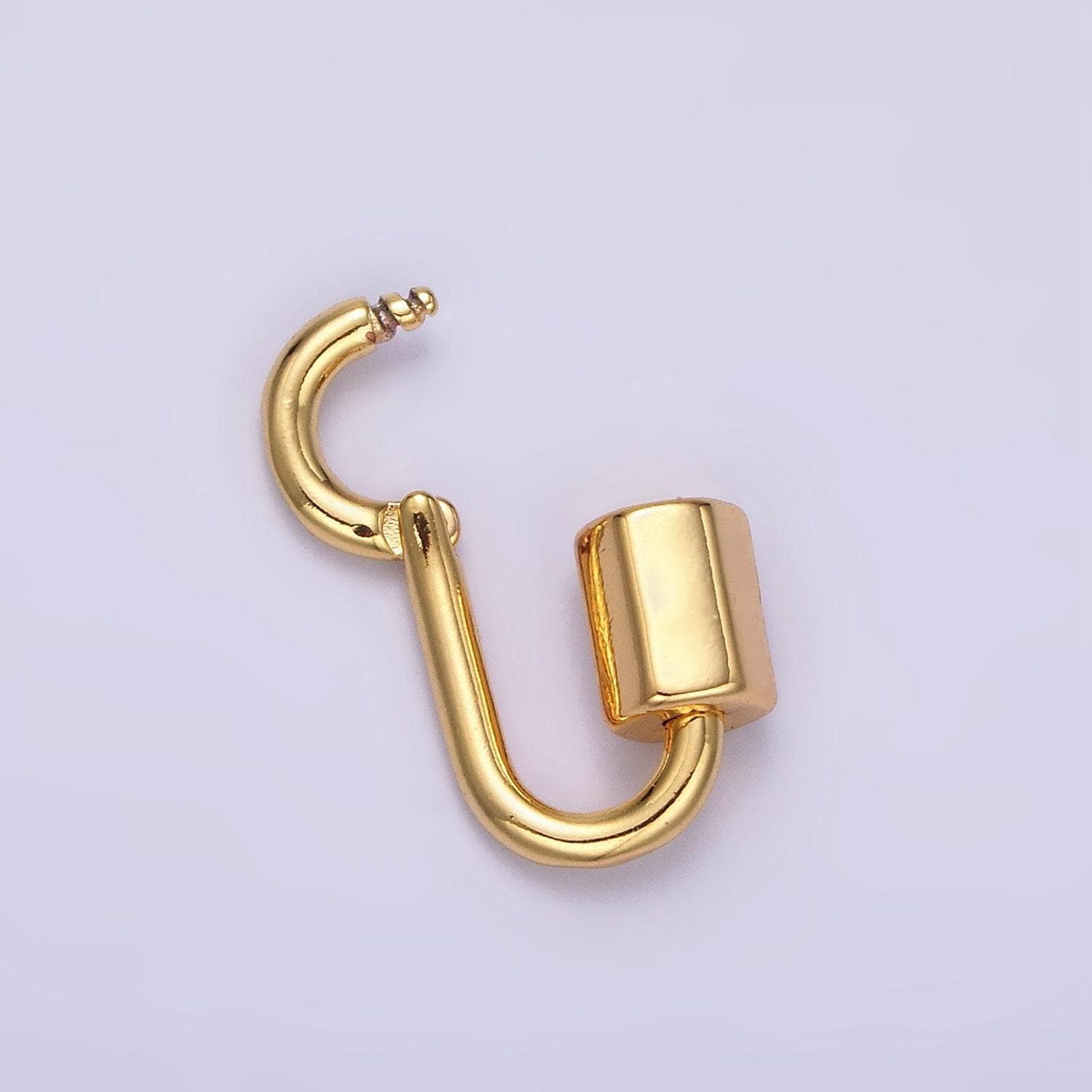 14k gold filled 15mm oval snap carabiner minimalist jewelry finding supply | z573