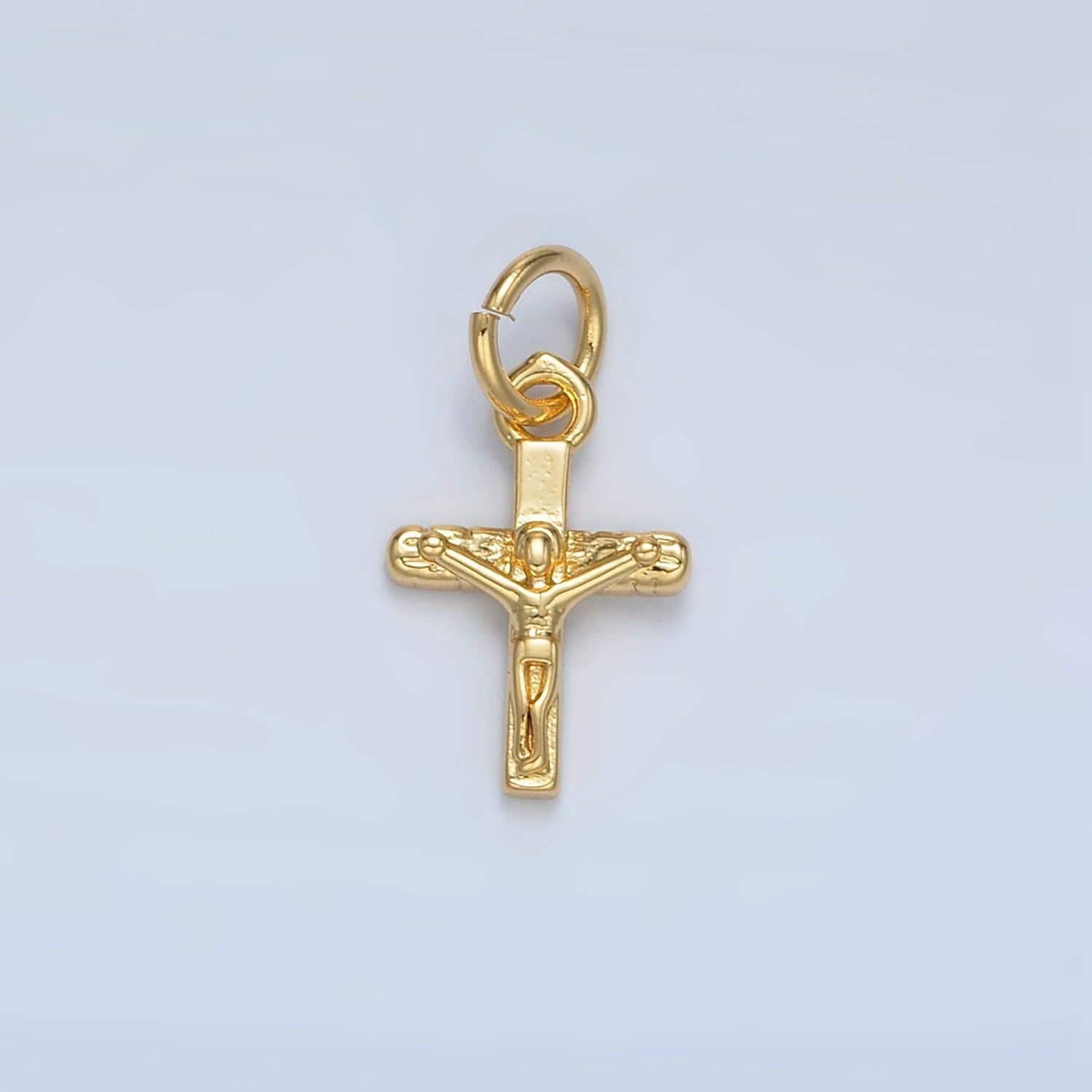 Mini religious cross, jesus nailed cross charm for bracelet/necklace rosary | ag-855