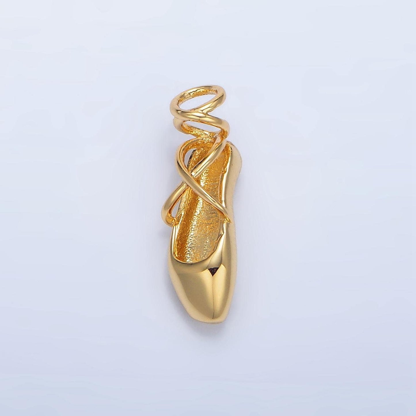 24k gold filled ballet dance flat shoes charm | x615