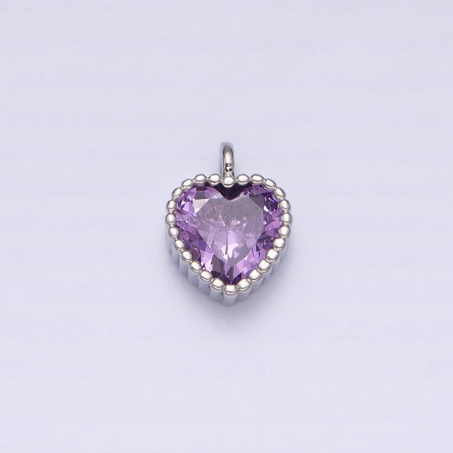 Tiny 16k gold filled heart charms cubic zirconia mini pink clear purple cz pendant wholesale bulk diy jewelry findings ac1258